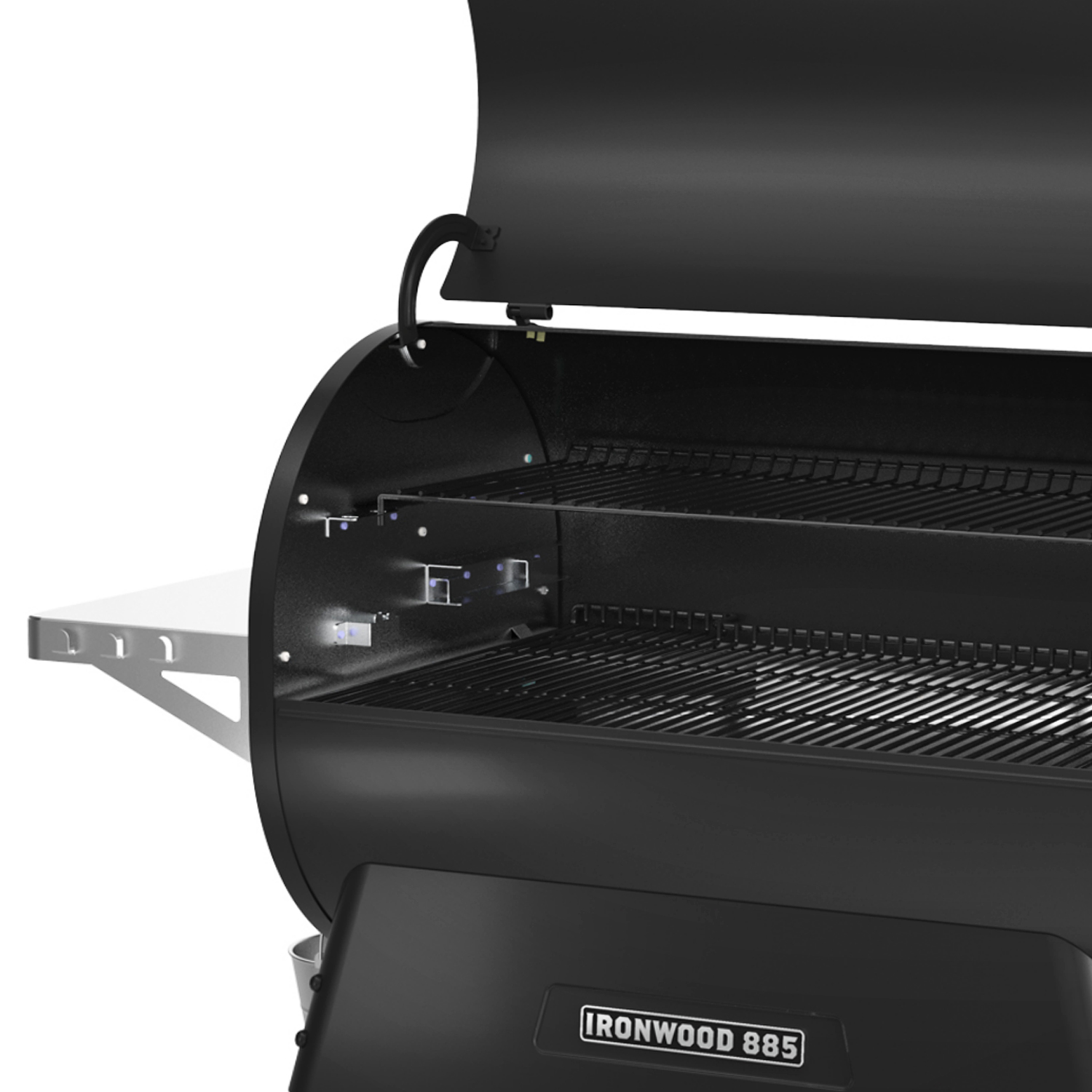 Traeger IRONWOOD 885 - schwarz inkl. Abdeckhaube & Klappbare Frontablage