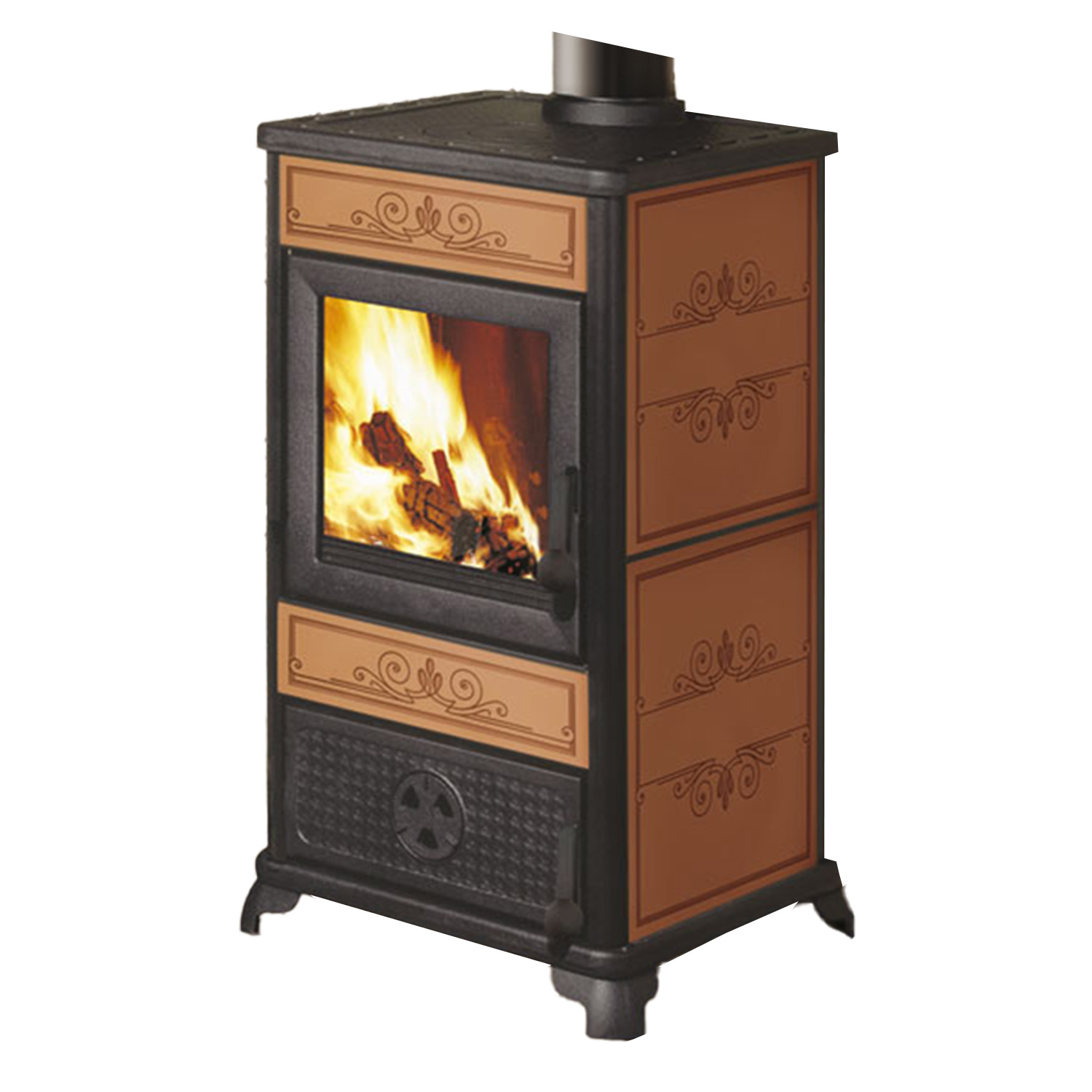 EK63 Fancy Evo Poêle à bois céramique cuir