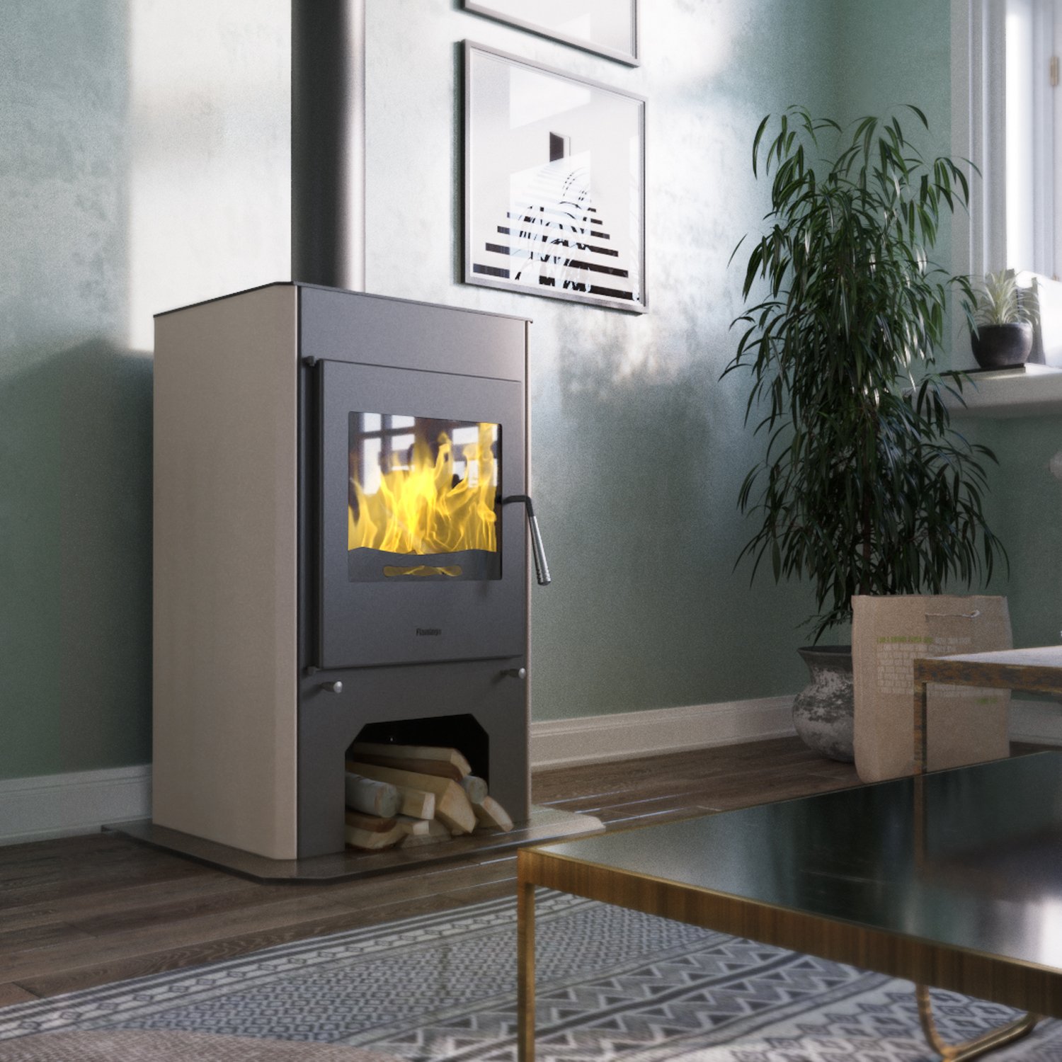 Poêle à bois HS Flamingo Espo 3 Crème