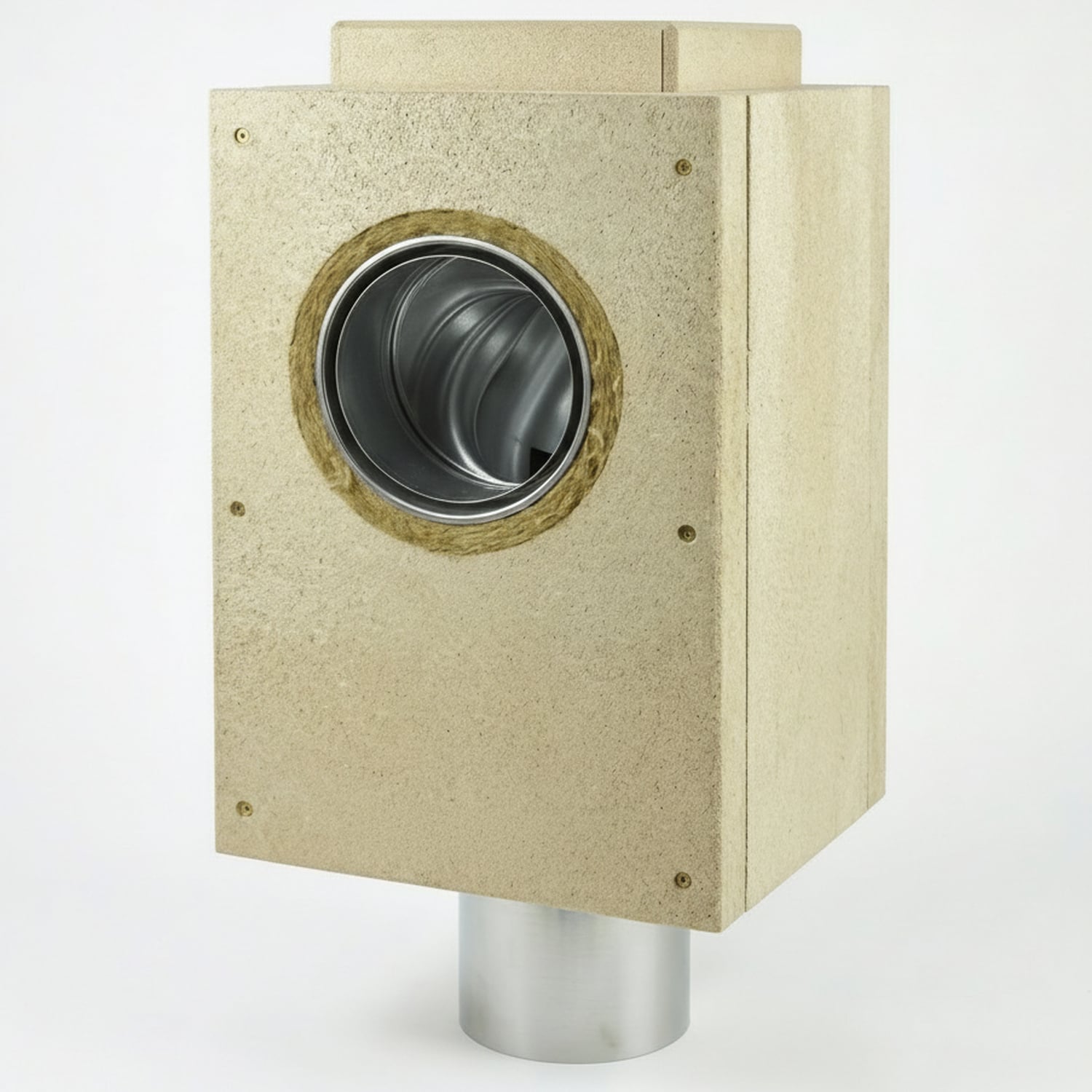 Schiedel Élément de gaine LB90 H=500 mm 250x250 mm avec raccord de conduit PPL 90° et fourreau double paroi Ø 180 mm