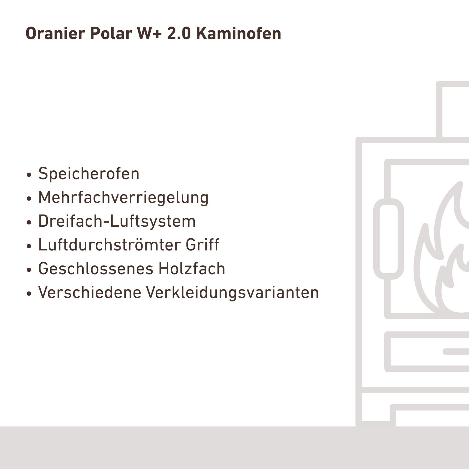 Poêle à bois Oranier Polar W+ 2.0 en acier noir