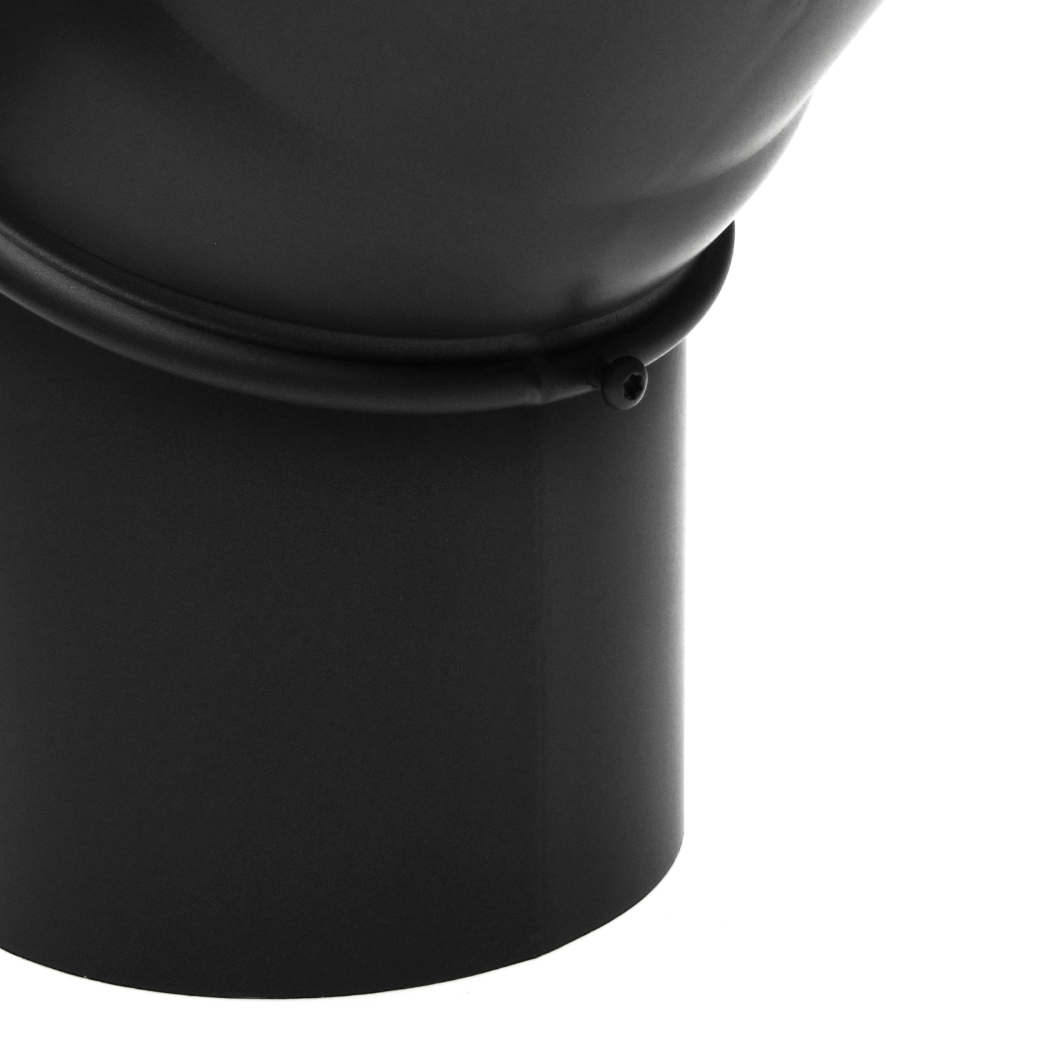 Raik Basic Rauchrohrbogen 150mm schwarz 0–45° ohne Tür für Rauchrohr / Ofenrohr