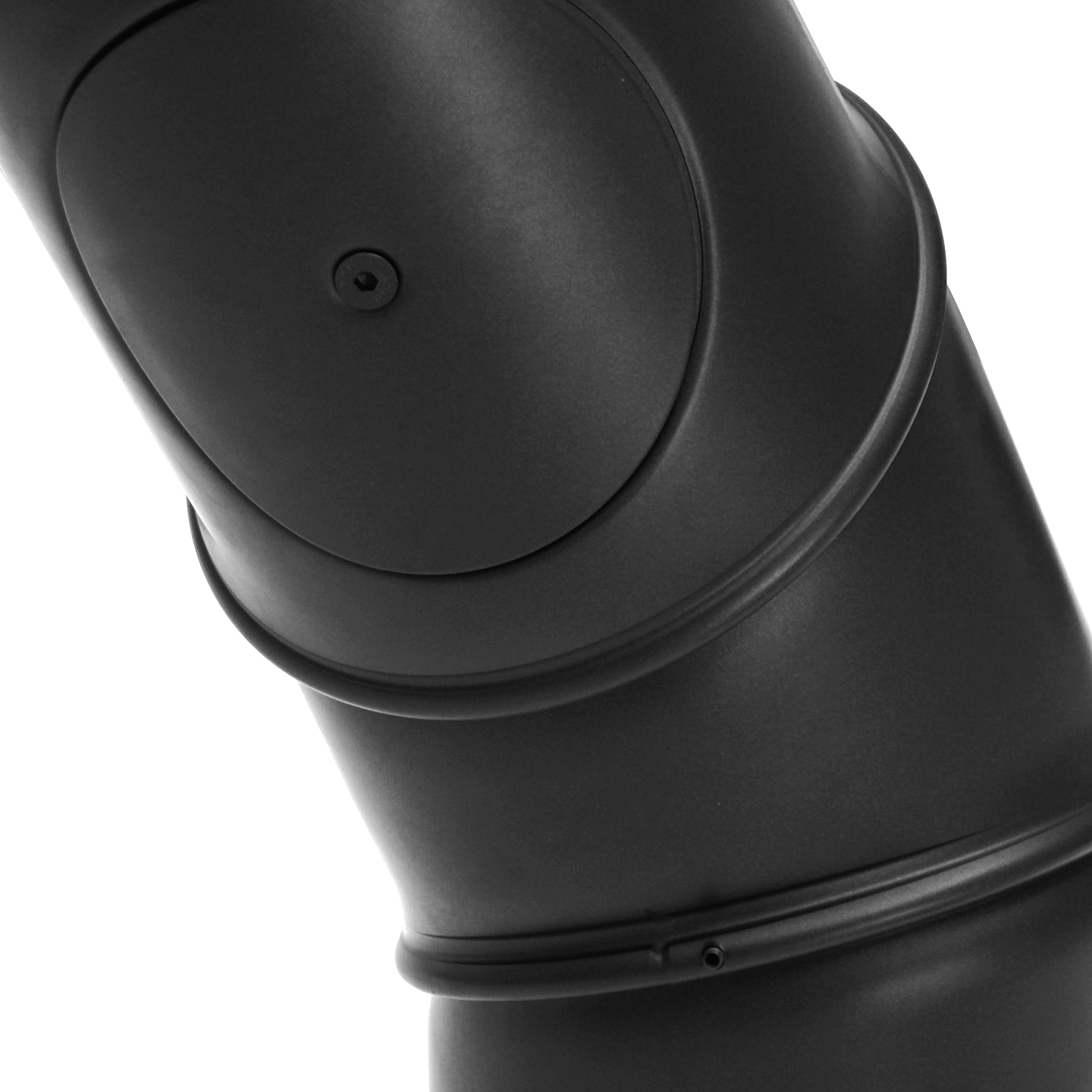 Raik Basic multicolonne 130mm noir avec porte – 4 pièces pour tuyau de fumée / conduit de fumée