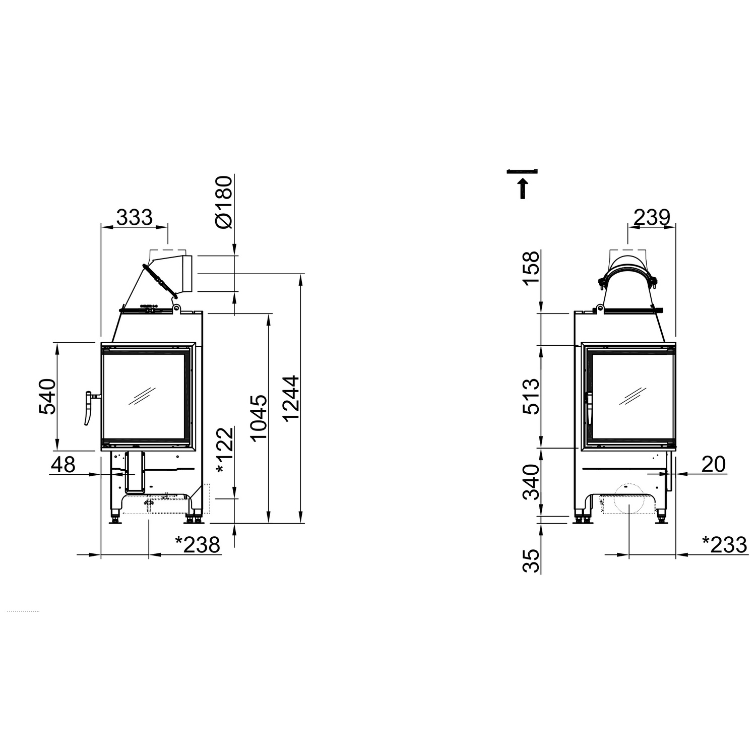 Spartherm Mini 2R Kamineinsatz 180 mm RR