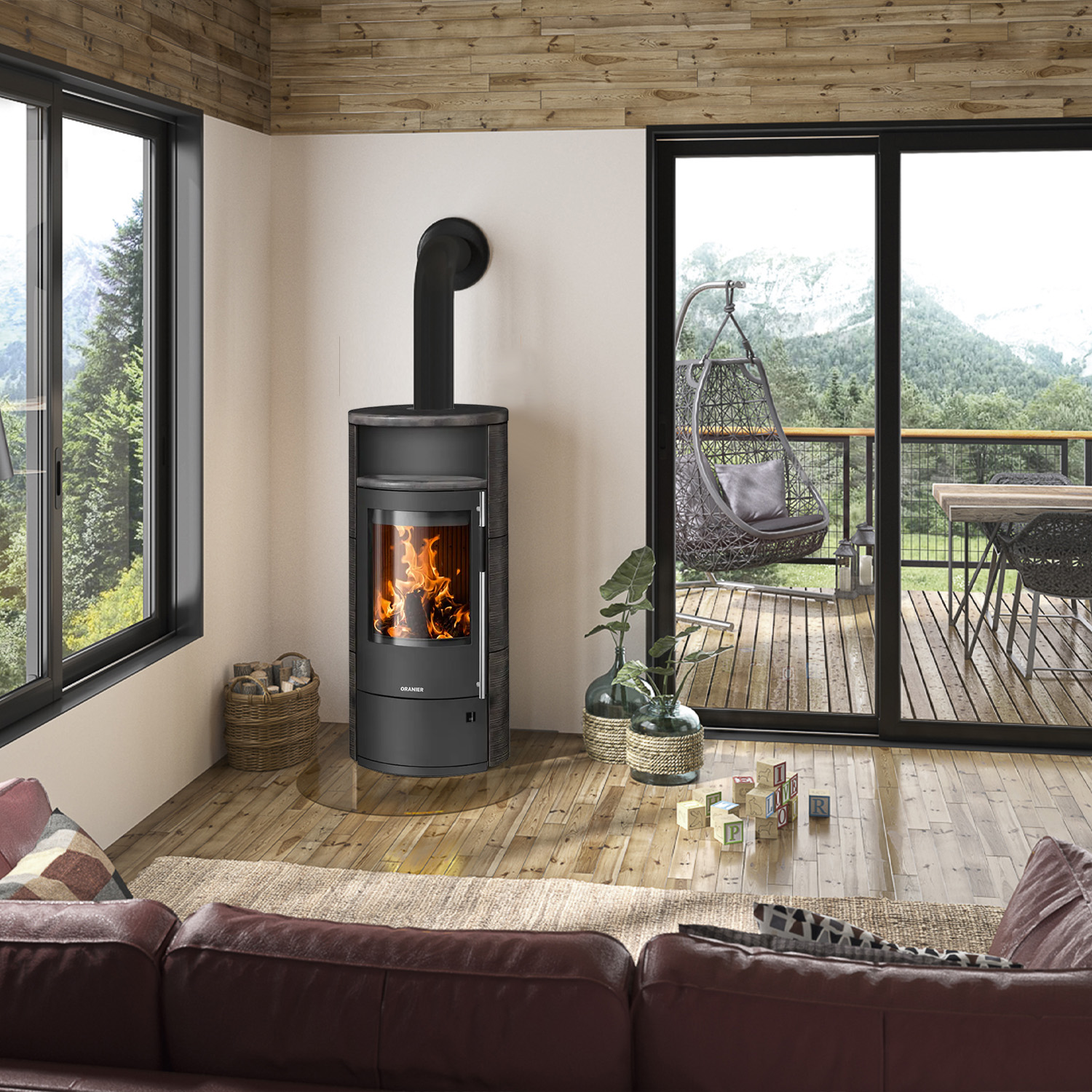 Oranier Polar Neo 8 Kaminofen Keramik Namib