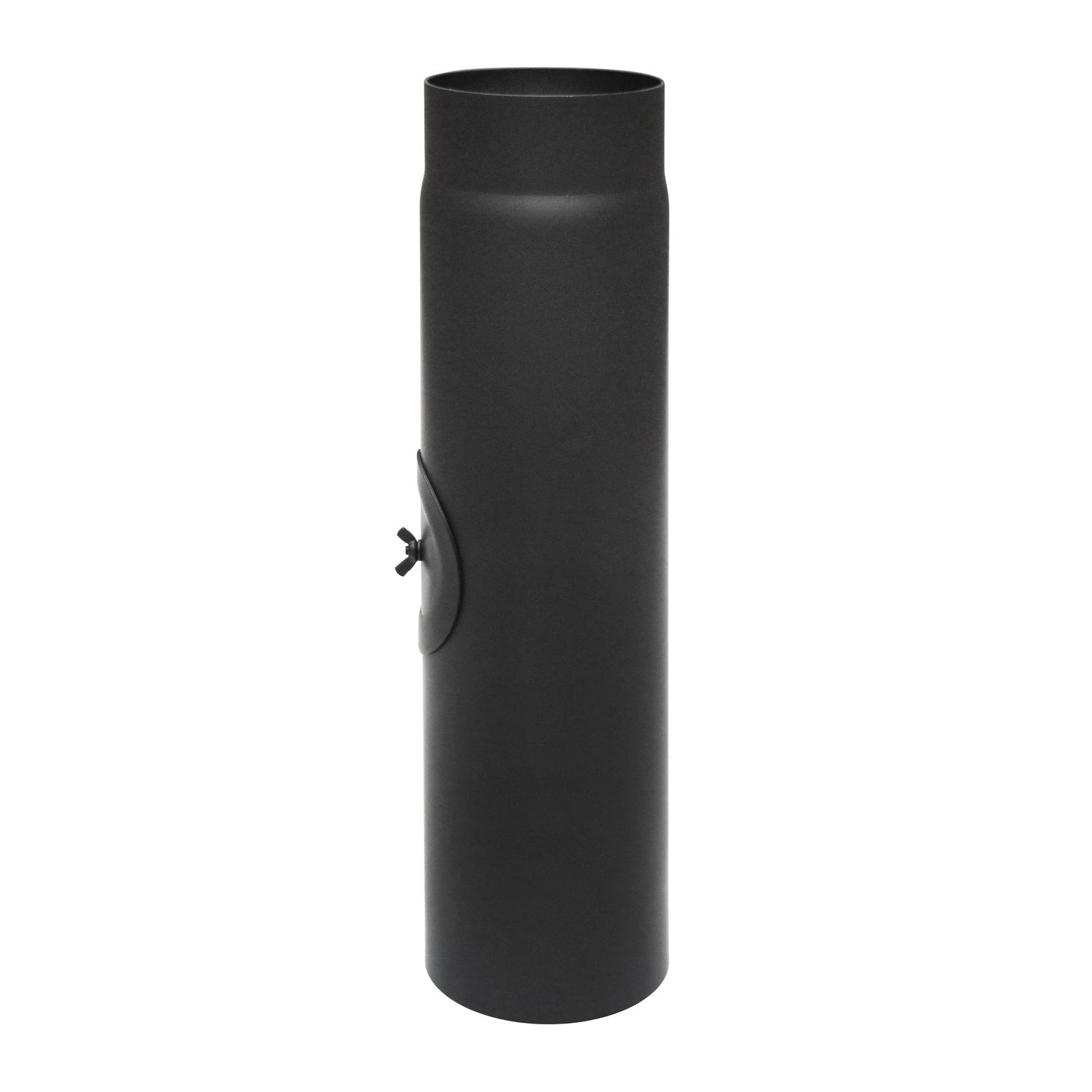 Raik Basic Längenelement 130mm schwarz L: 500mm mit Tür für Rauchrohr / Ofenrohr