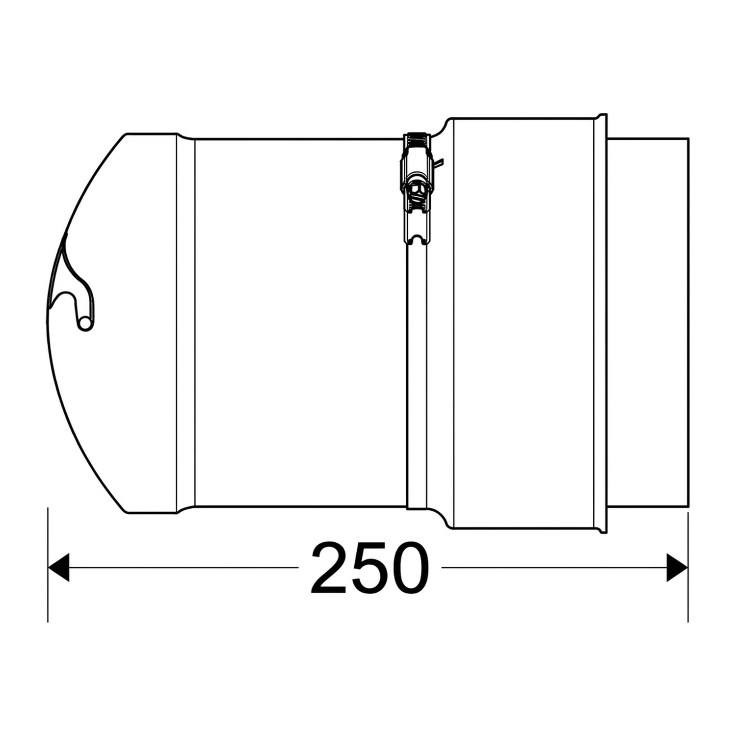 Schiedel Anschlussfutter eingesteckt Ø 120 mm für PPL Ø 113 mm