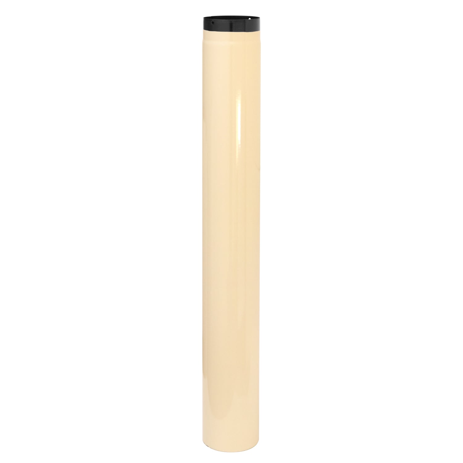 Tuyau de poêle / Tuyau de cheminée émaillé 130mm - 1000mm ivoire