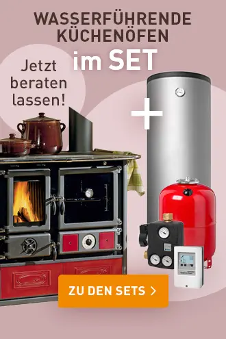 Wasserführende Küchenöfen im Set