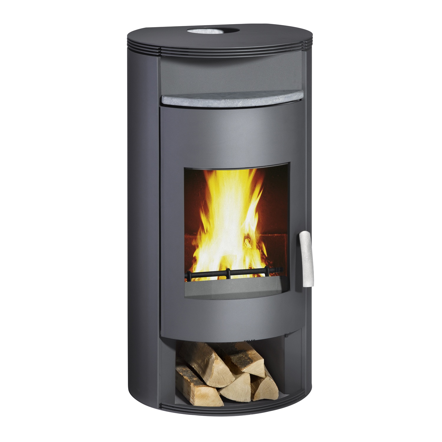 Wamsler Auron Kaminofen 6 kW grau mit Speichersteinen