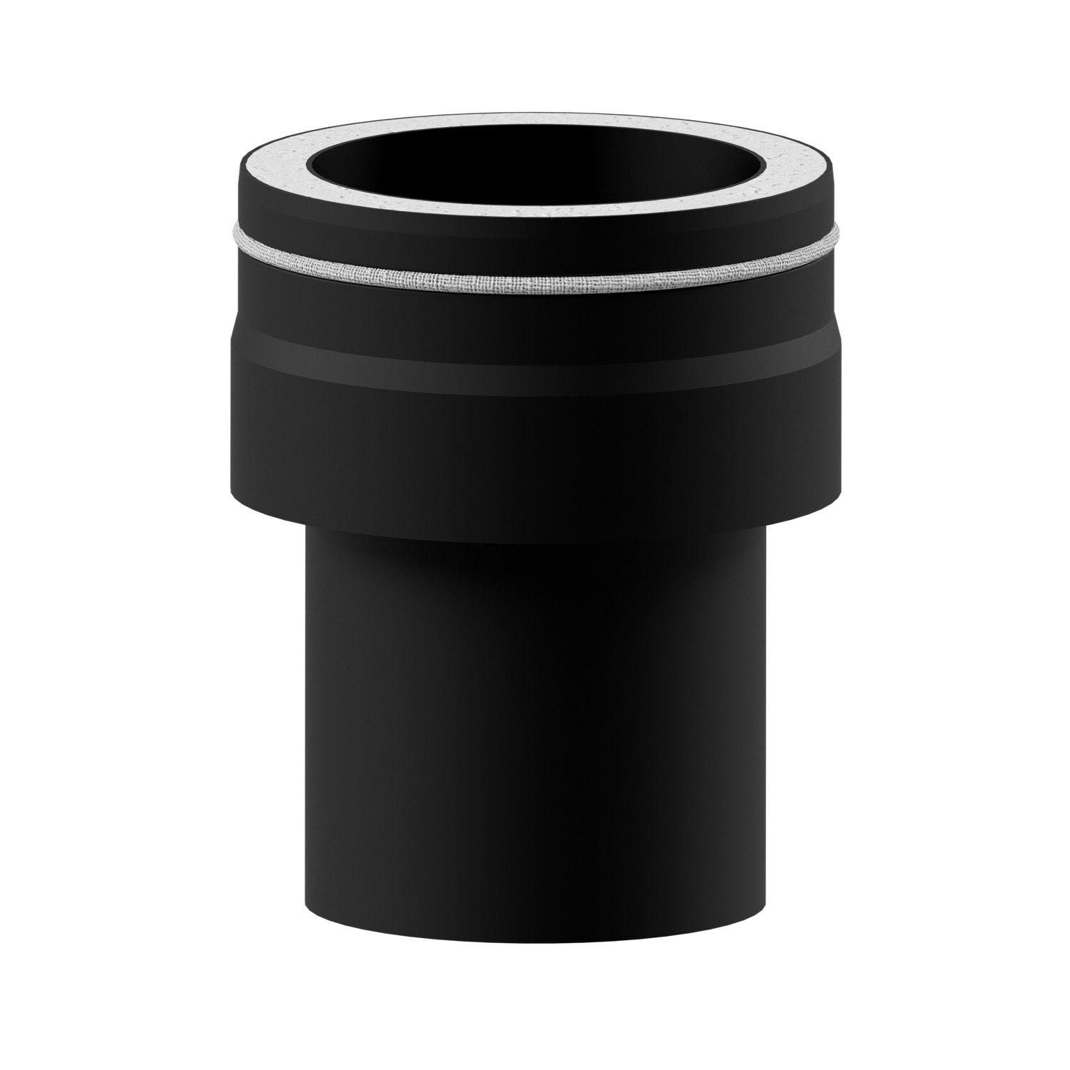 Raik Lifestyle DUO Ofenanschlussstück 180mm schwarz innen kürzbar für Rauchrohr / Ofenrohr