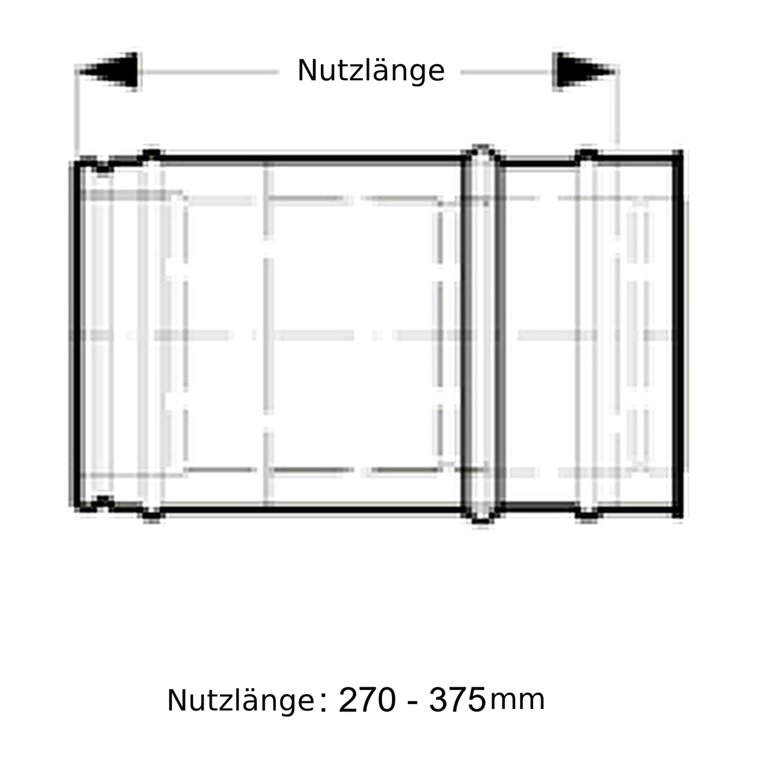 Schiedel ICS élément de compensation de tuyau 270 mm-375 mm Ø180 double paroi brillant