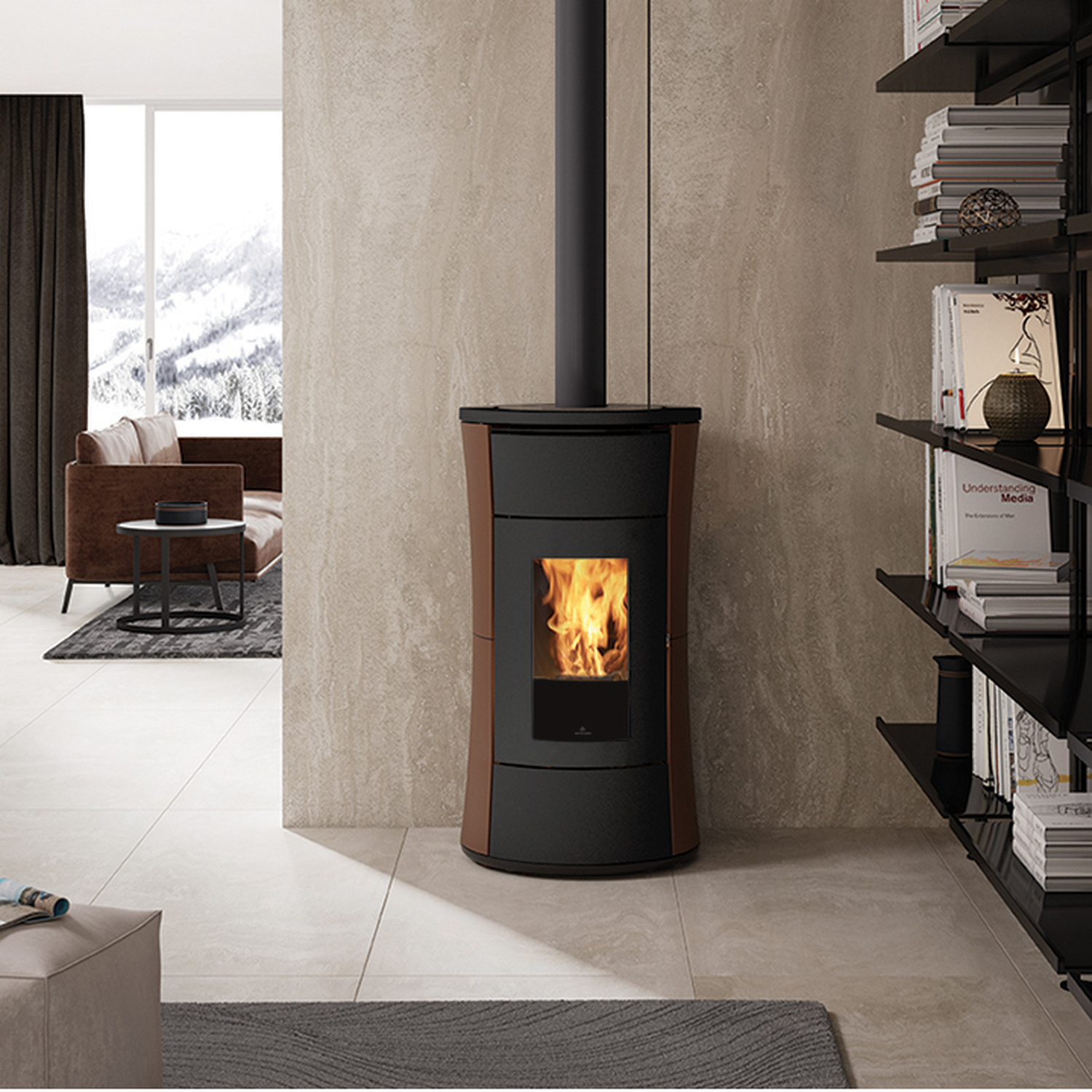 Edilkamin Cherie 9+ Evo Pelletofen Top Stahl bronze