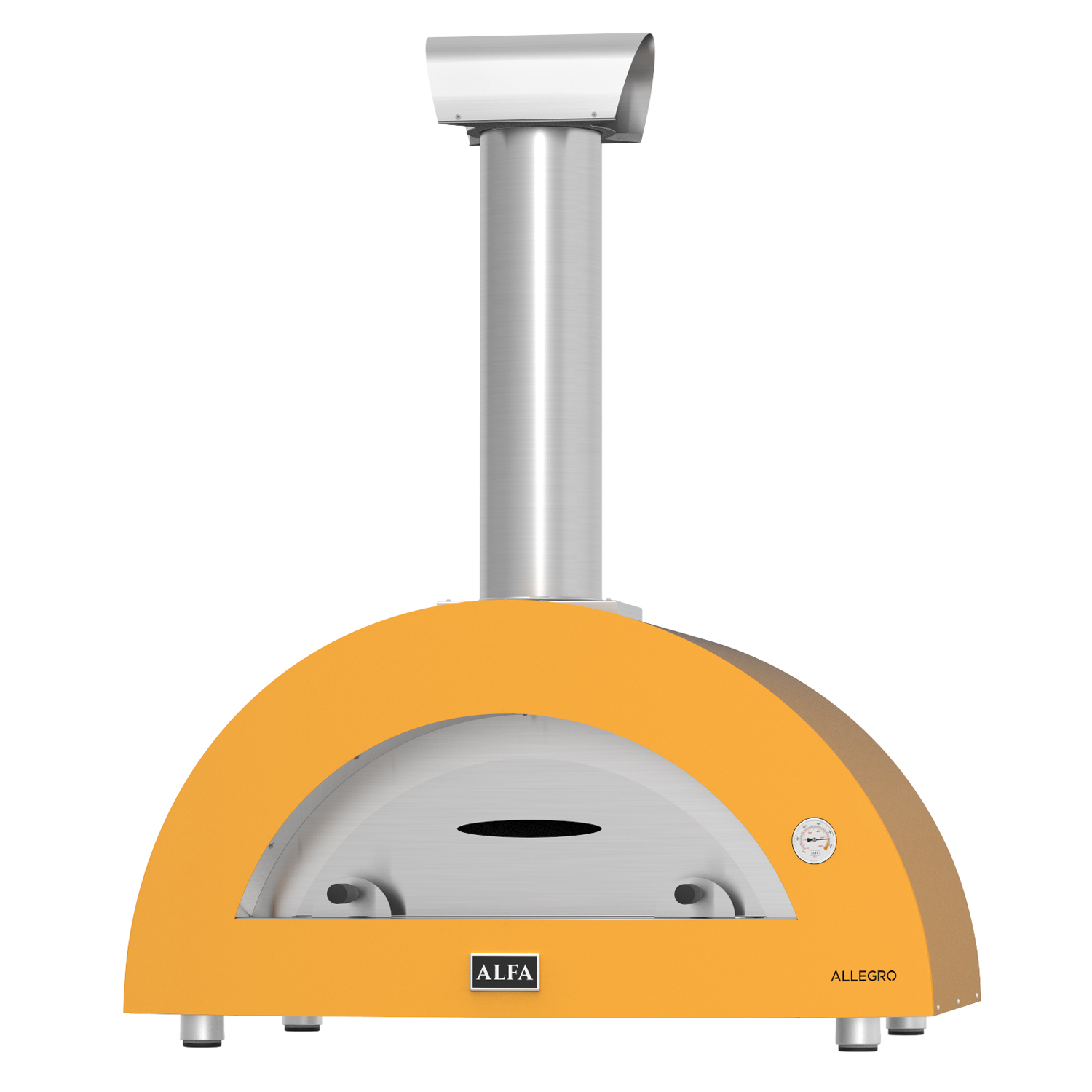 Alfa Forni Allegro Pizzaofen Gelb ohne Unterbau + Ventura Pizza-Set (4-tlg.) gratis