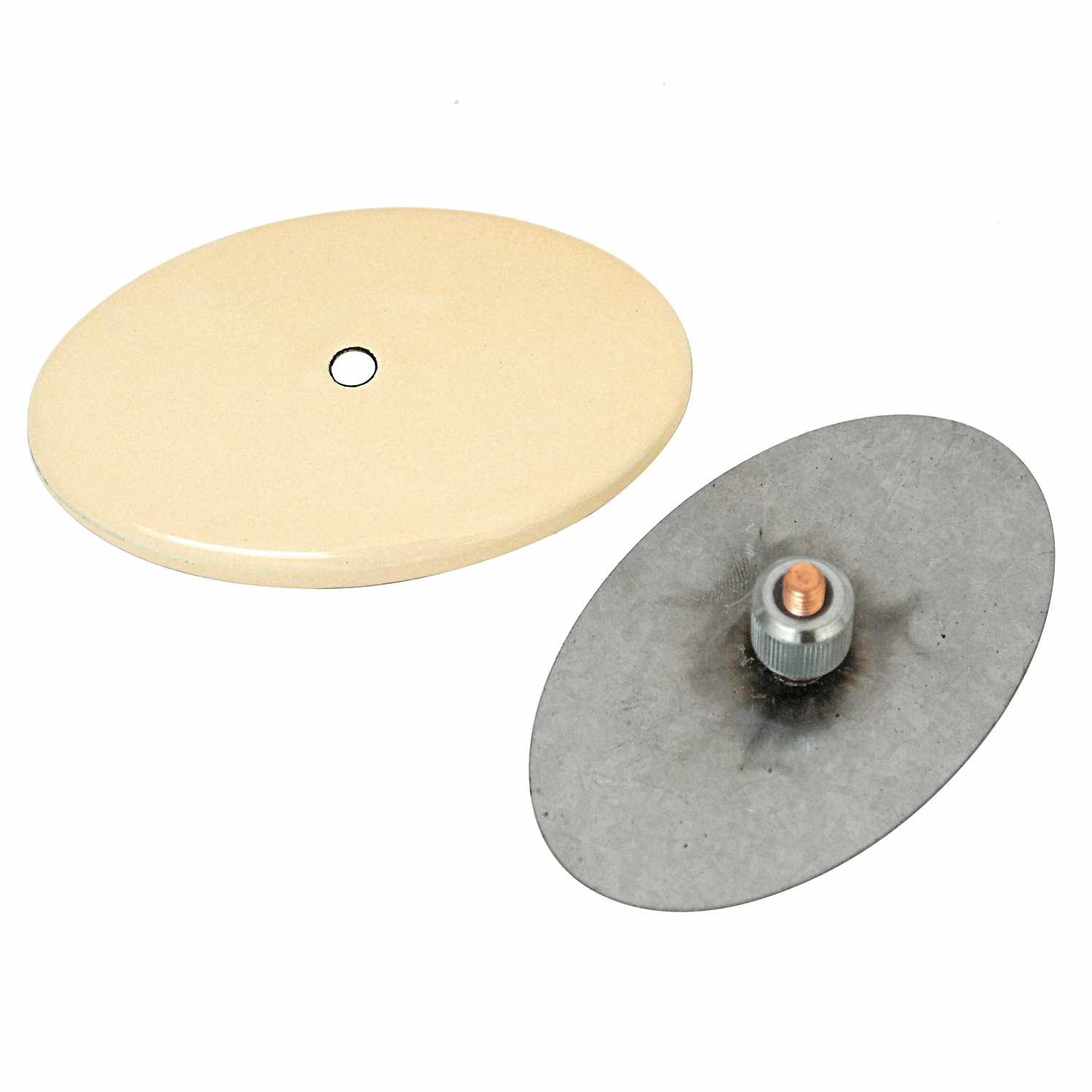 Coude de conduit de fumée / Coude de tuyau de poêle émaillé 150 mm - Coude à 90° nervuré ivoire avec ouverture de nettoyage
