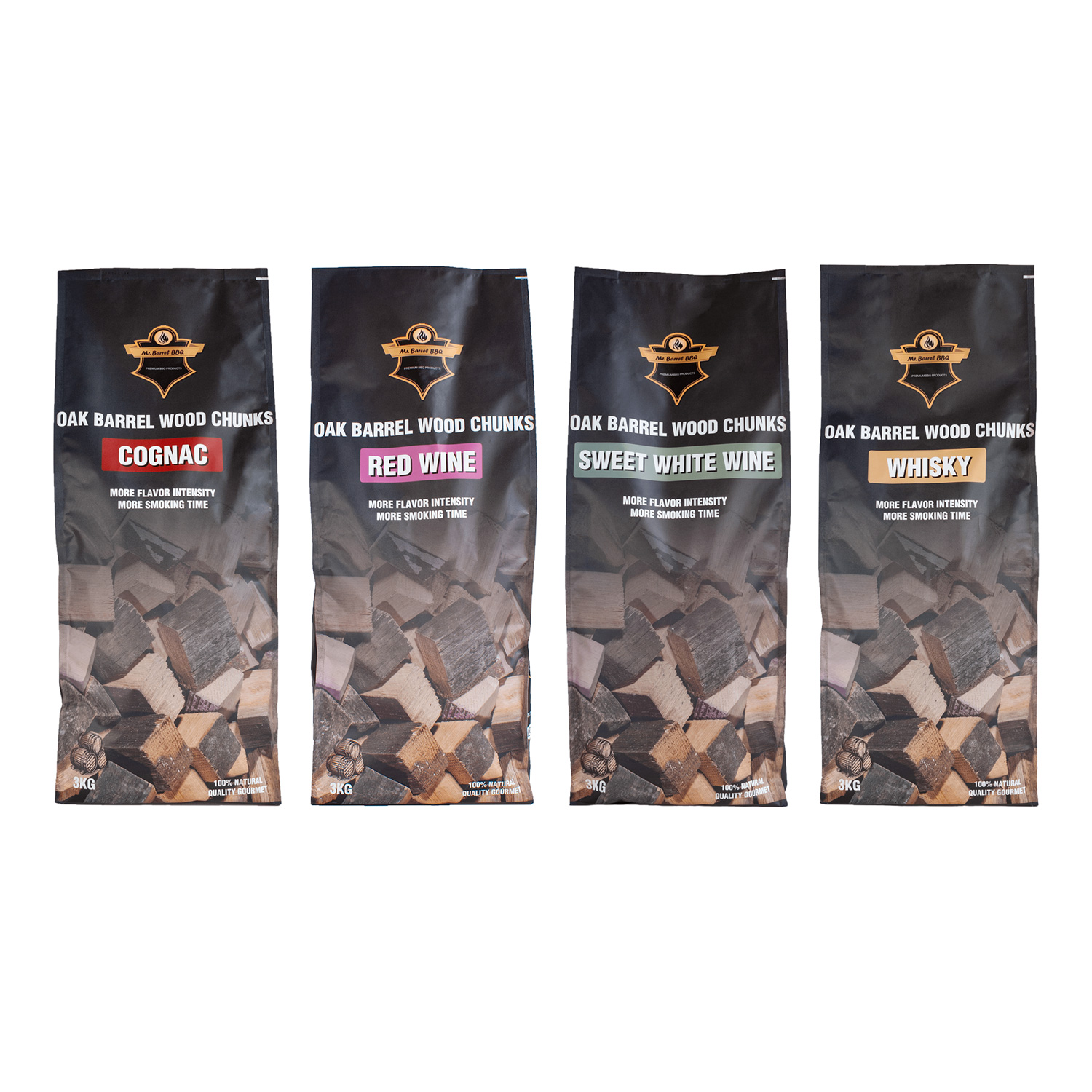 Mr. Barrel BBQ Chunks XL Cognac, 3 kg