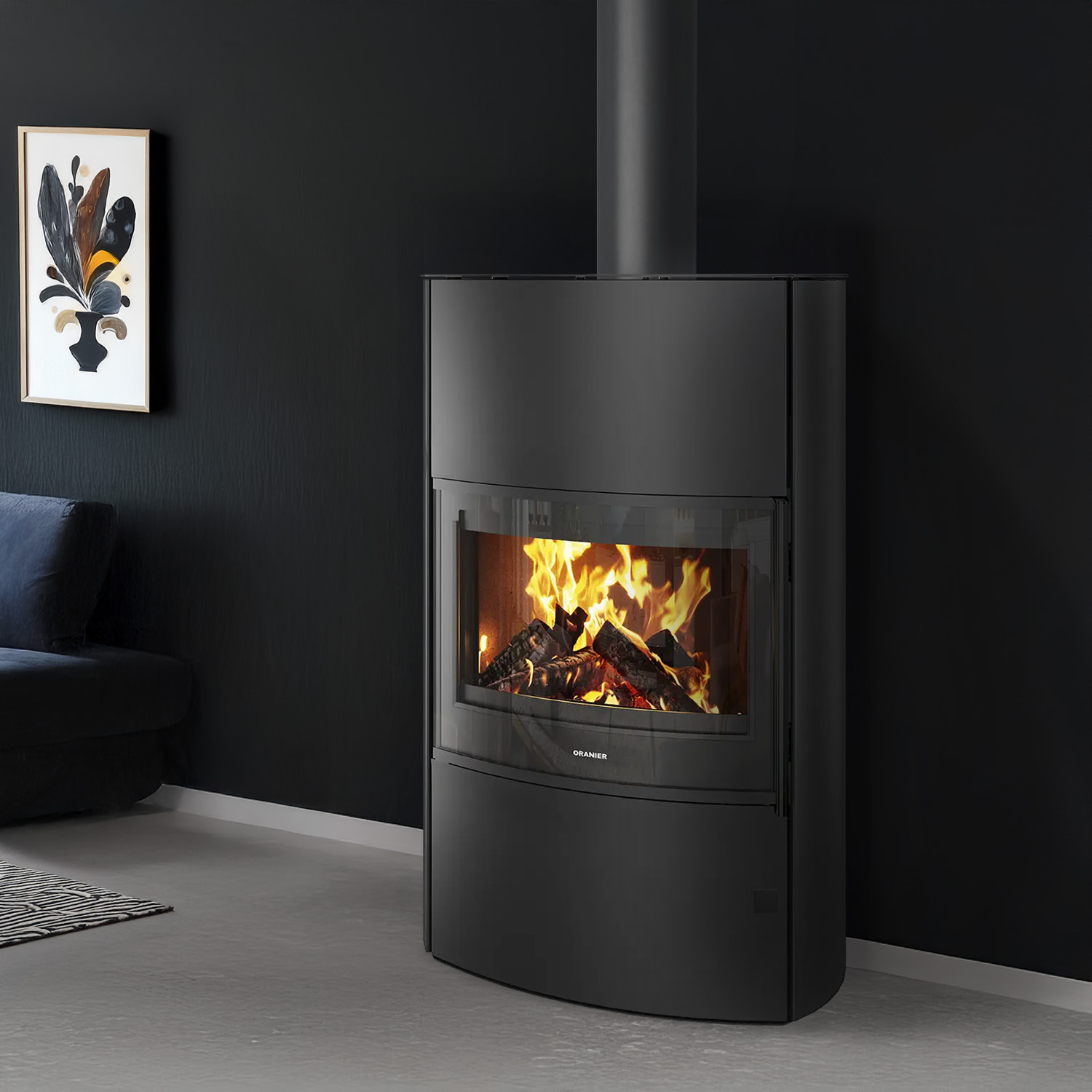 Oranier Feras W+ Kaminofen Stahl Schwarz