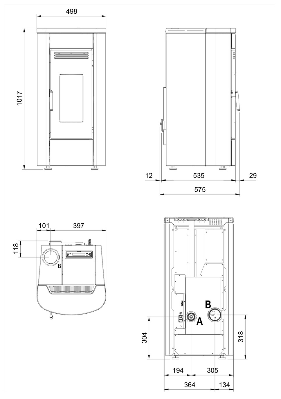 Extraflame KLAUDIA 5.0 EVO poêle à granulés