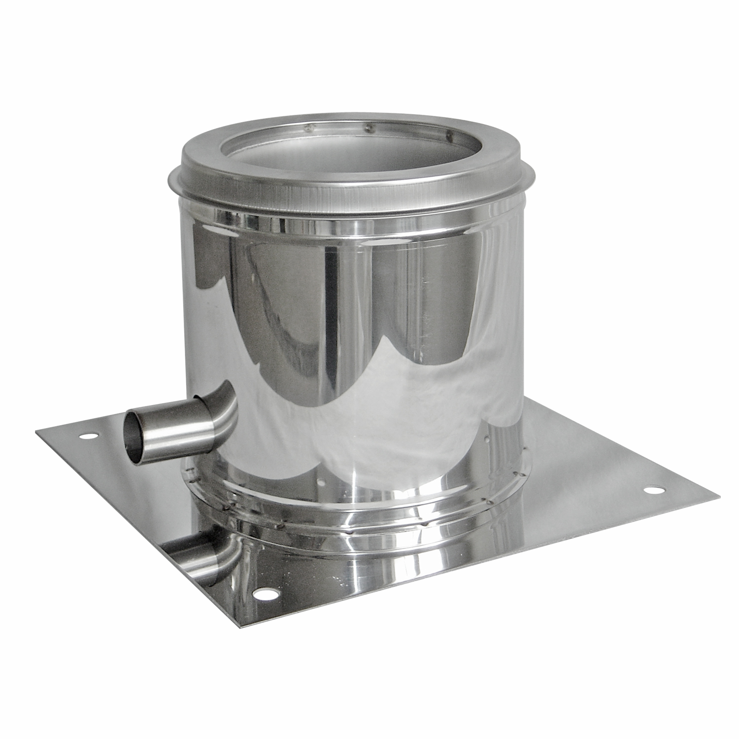 Opsinox cheminée en acier inoxydable 250mm console de sol avec évacuation des condensats BPDC