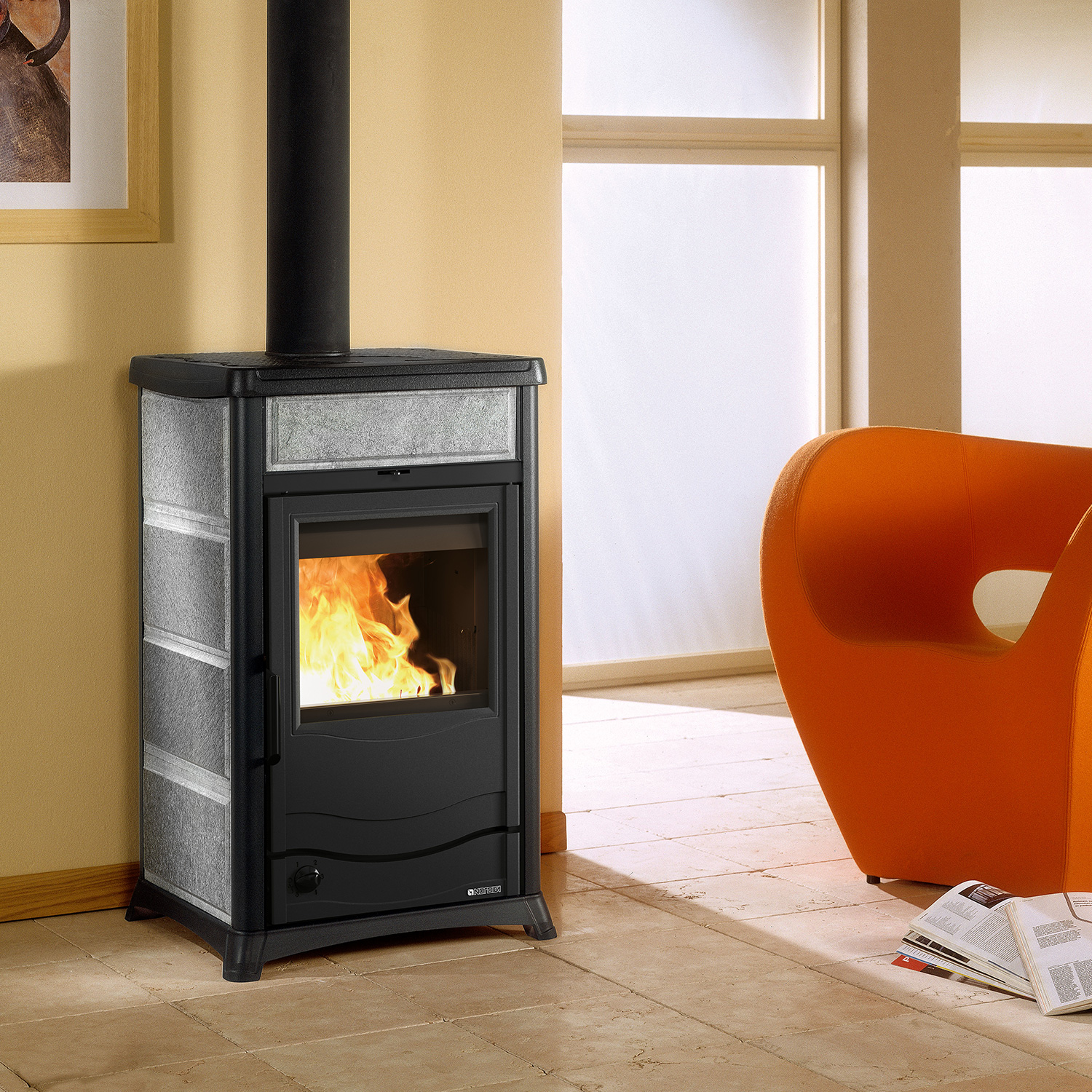 La Nordica Termorossella Plus EVO DSA 16 Wasserführender Kaminofen Speckstein