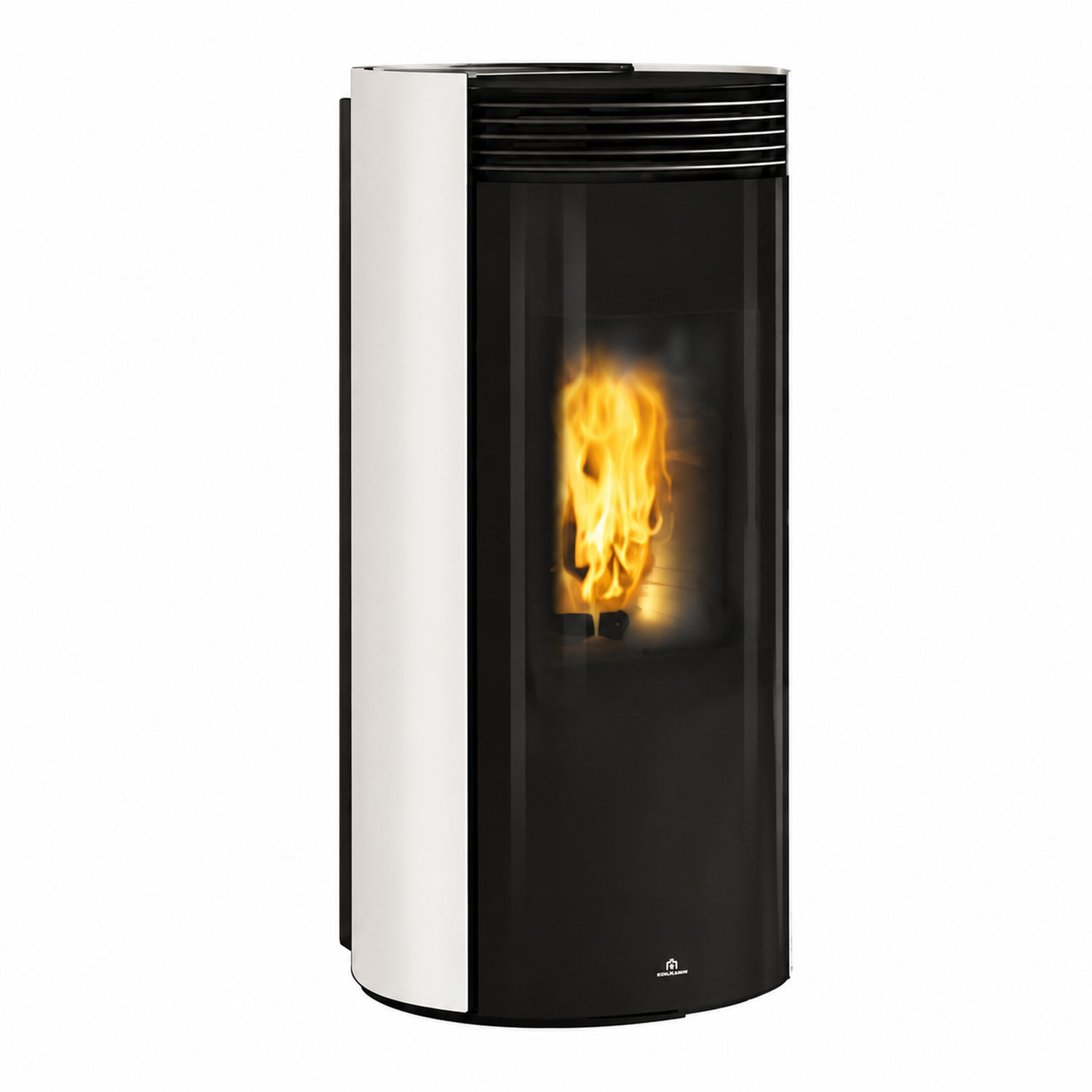 Poêle à granulés Edilkamin LIBRA 11+ INT raccord arrière habillage acier blanc