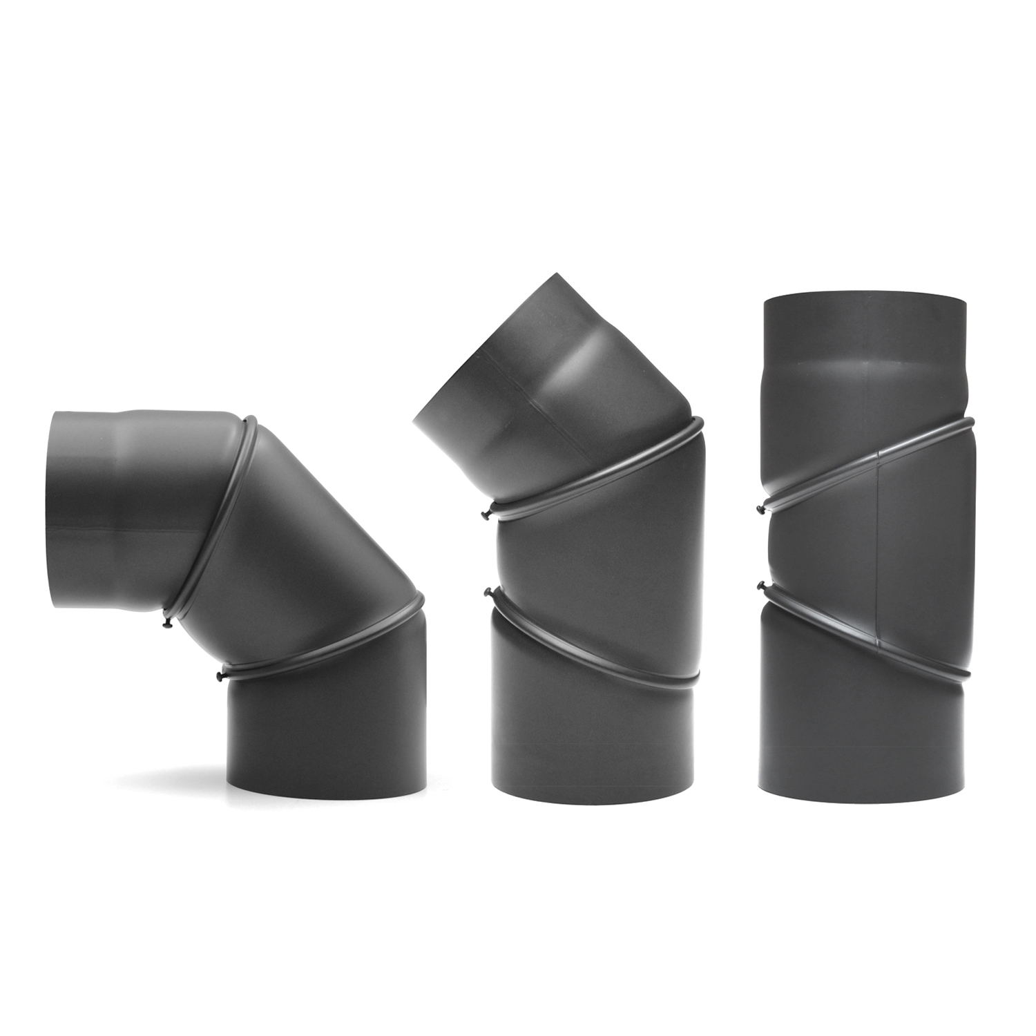 Raik Basic coude de tuyau de fumée 160mm gris fonte 0–90° sans porte pour tuyau de fumée / conduit de fumée