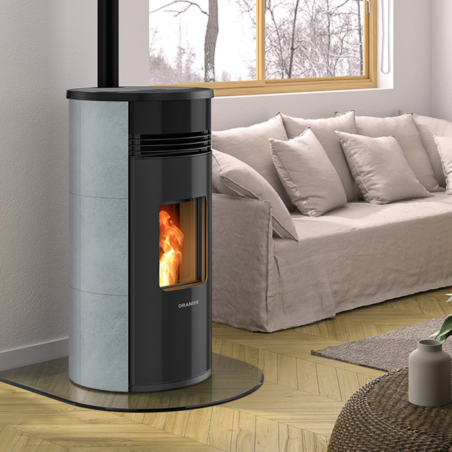 Oranier Sando 60 Pelletofen Speckstein LAS