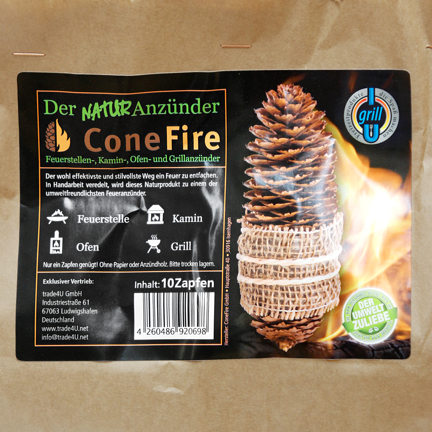 ConeFire Premium Zapfenzünder 10er-Tüte