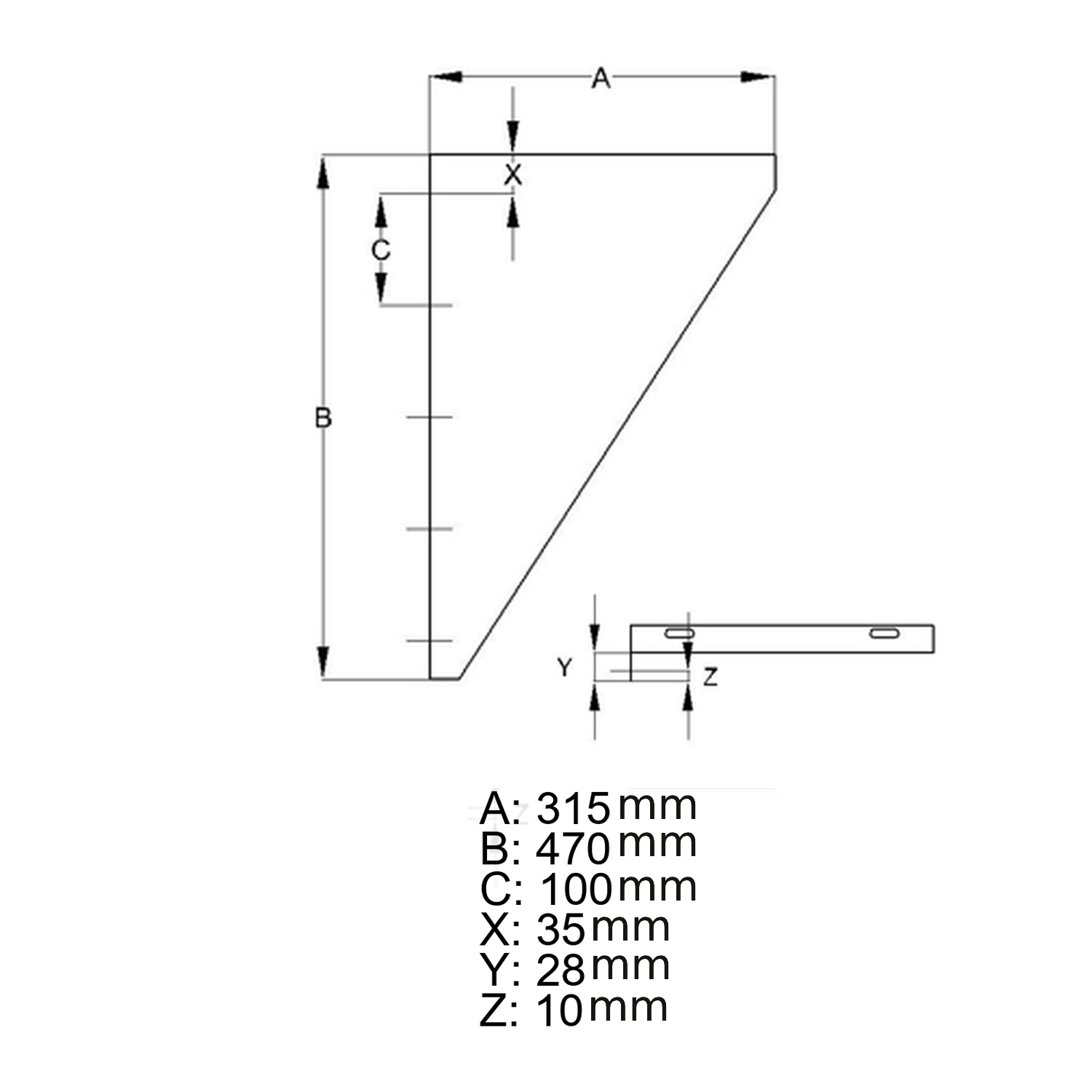 Schiedel Konsolbleche für Wandmontage Ø200 mm glänzend