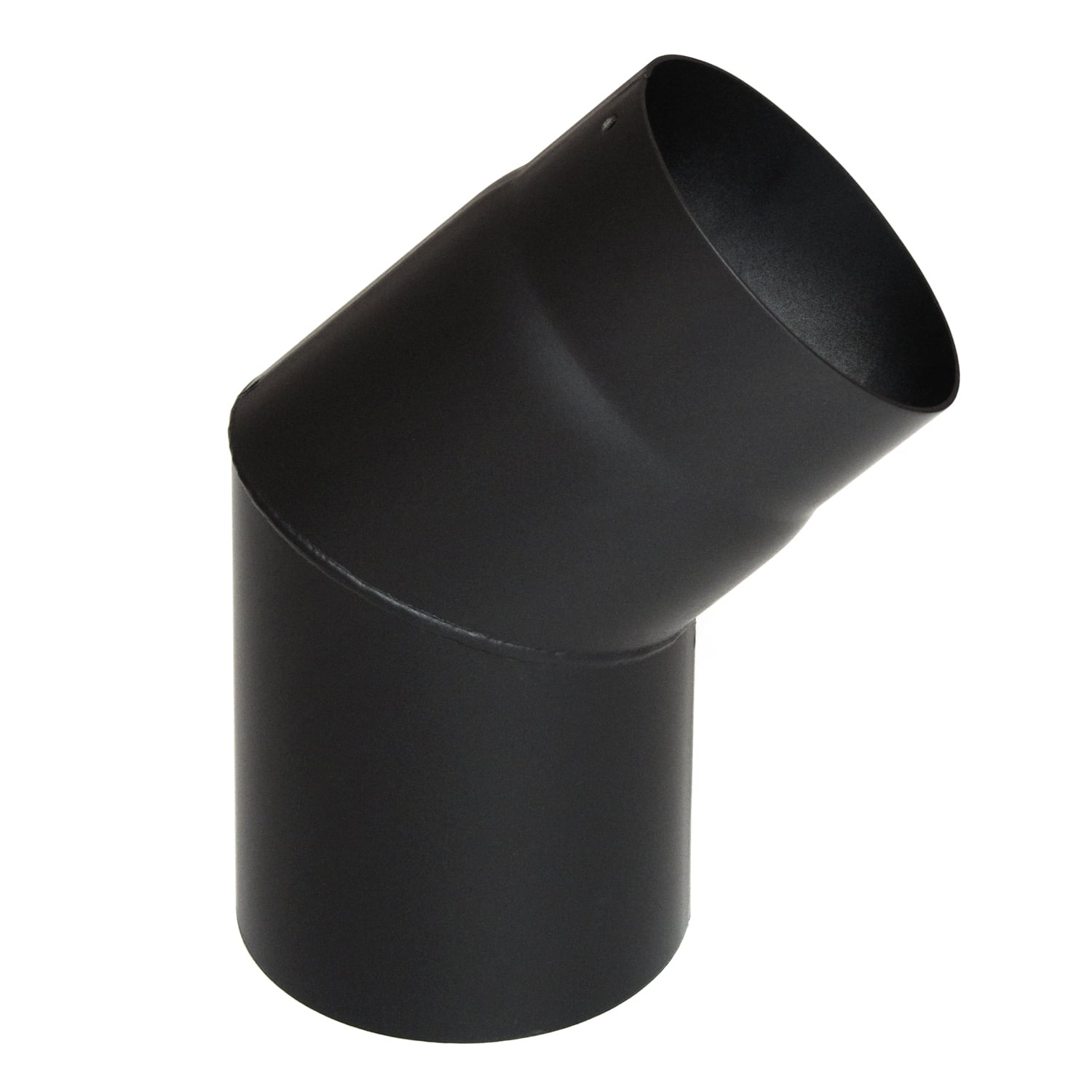 Raik Basic Rauchrohrbogen 200mm schwarz 45° ohne Tür für Rauchrohr / Ofenrohr