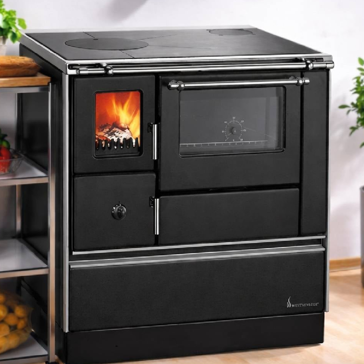 Westminster K 76F-90 Holzherd 7,6 kW schwarz Rauchrohranschluss rechts