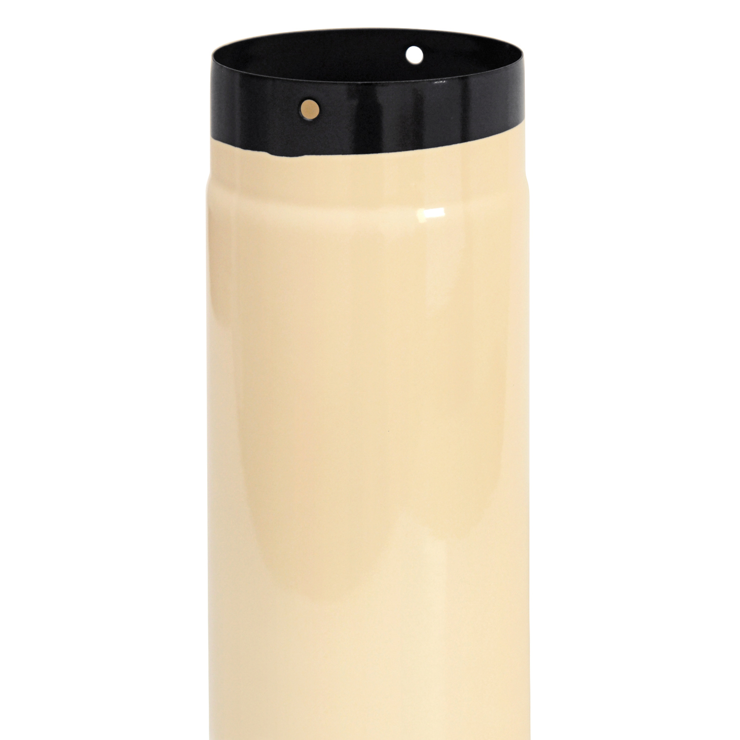Tuyau de poêle / Tuyau de cheminée émaillé 130mm - 1000mm ivoire