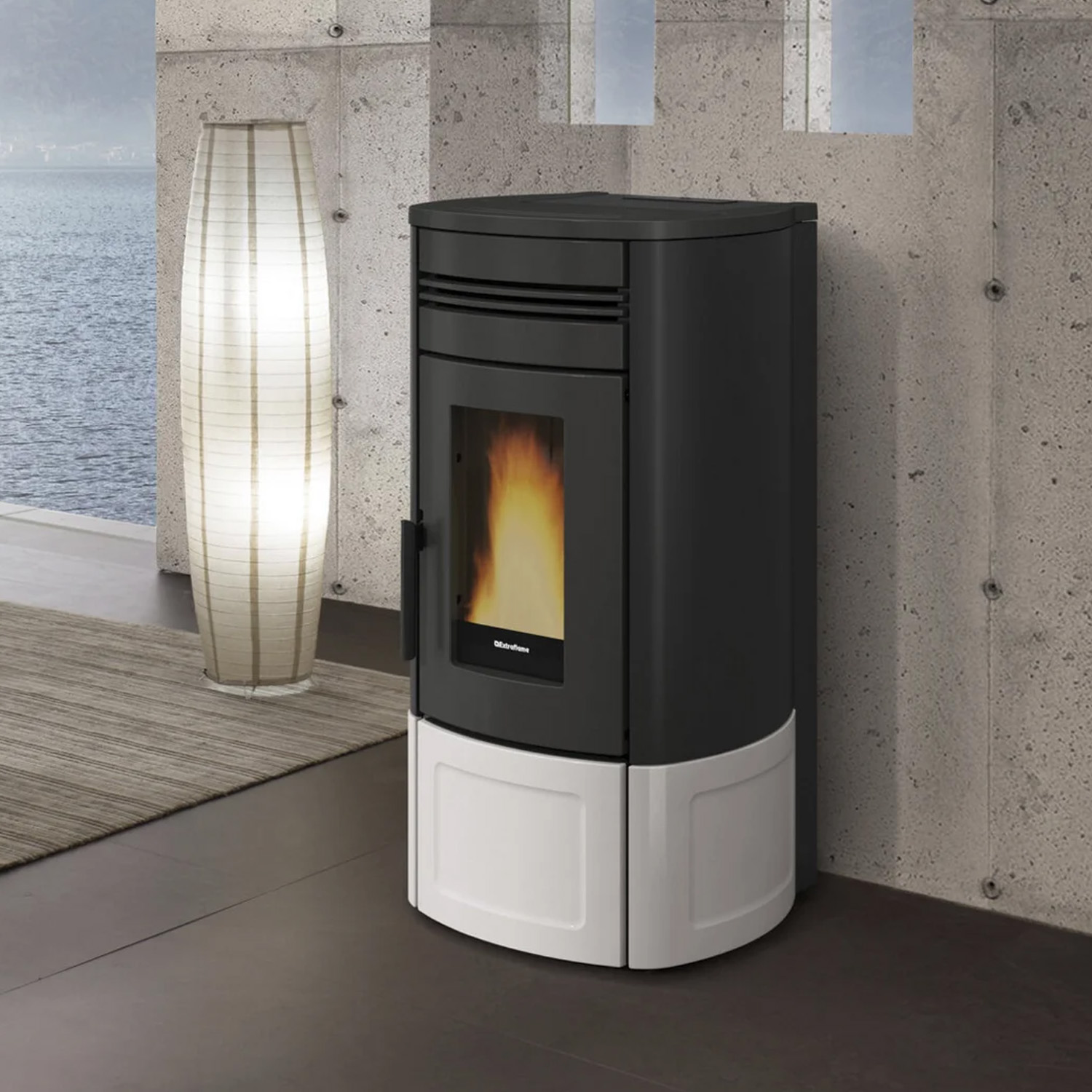 Extraflame NORIS LUX - Blanc poêle à granulés EVOLUTION LINE