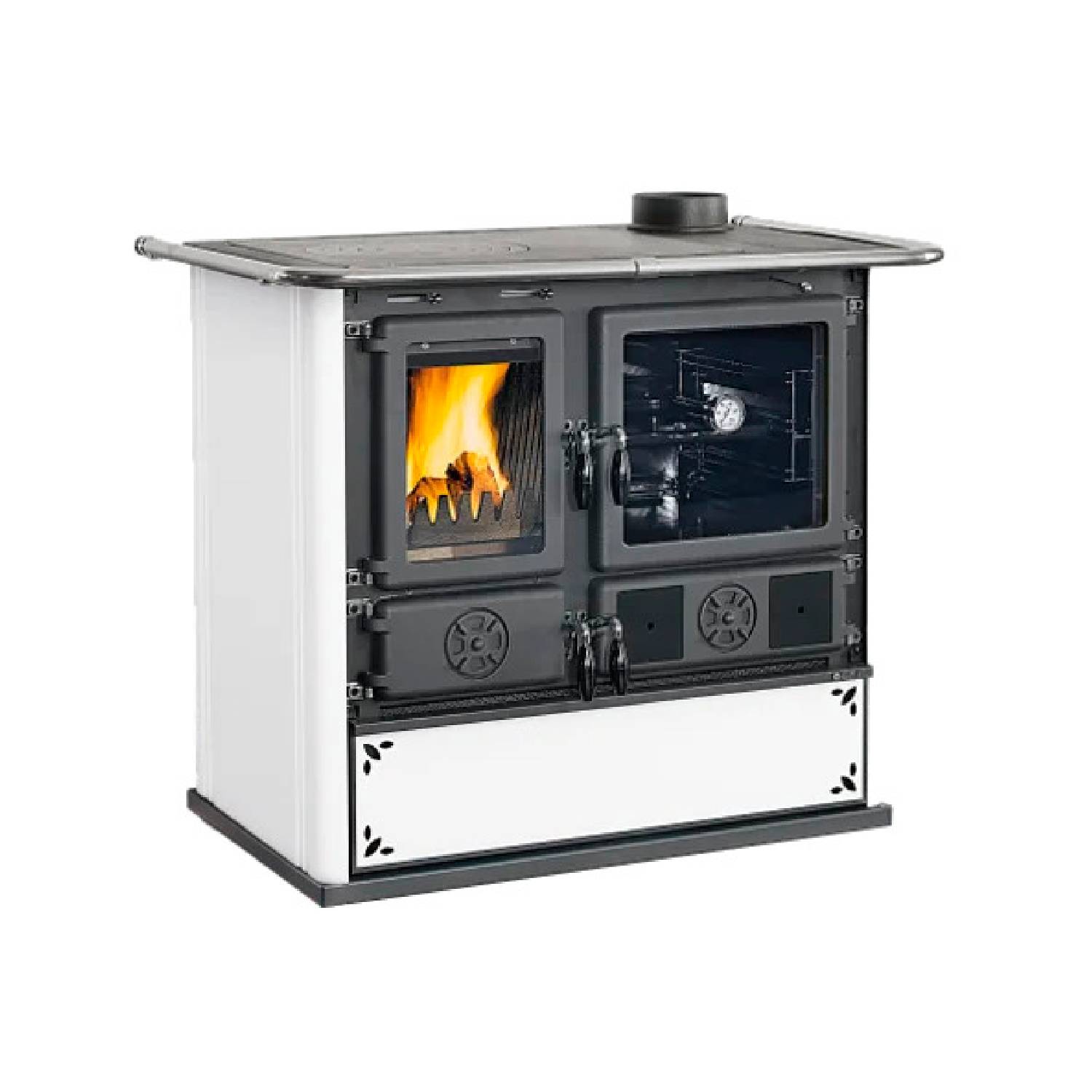 La Nordica ROSA.16 STEEL - blanc moucheté Cuisinière à bois