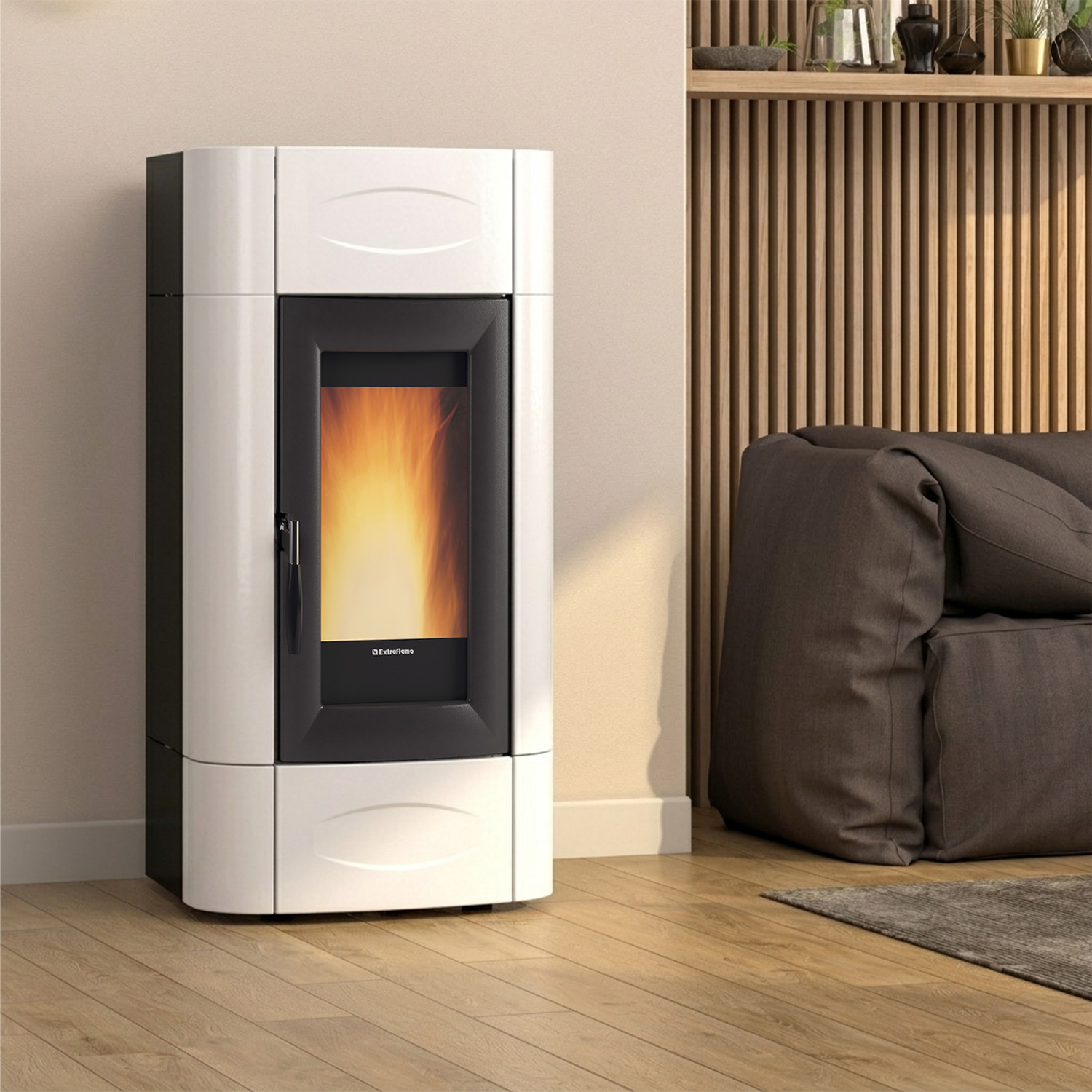 Extraflame ISIDORA IDRO H20 5.0 EVO - Blanc poêle à granulés bouilleur EVOLUTION LINE