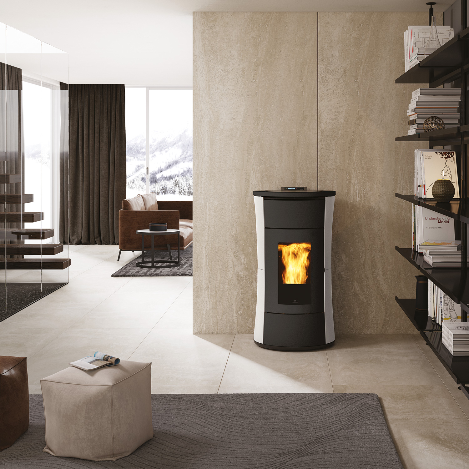 Edilkamin Cherie H 10 Evo poêle à granulés hydro acier blanc