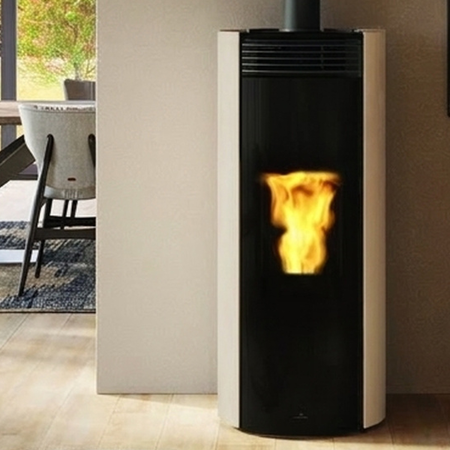 Edilkamin Libra X 9+ Pelletofen Coax Stahlverkleidung beige