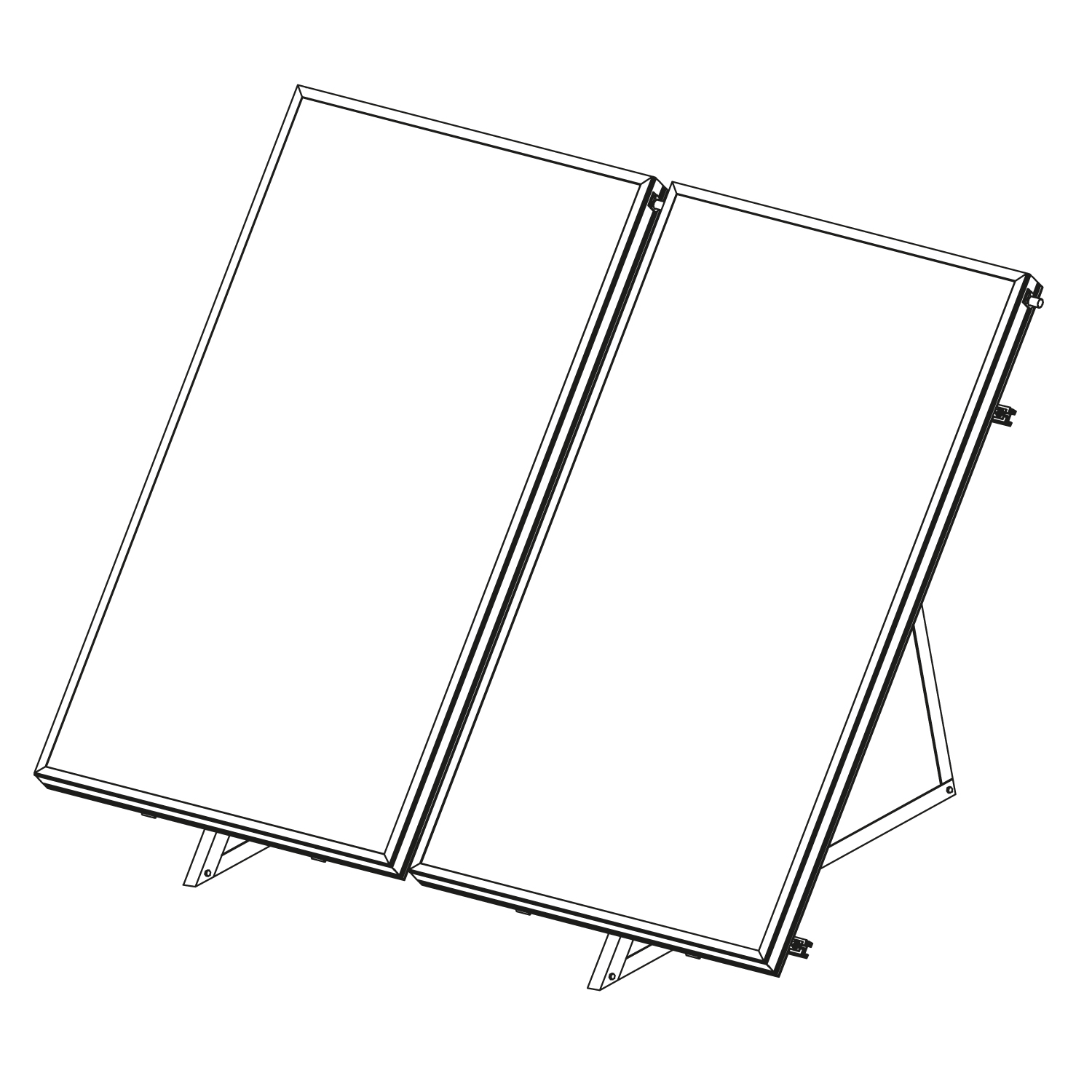 Sunex Kit de montage pour toit plat pour 2 capteurs solaires plats AMP 2.0