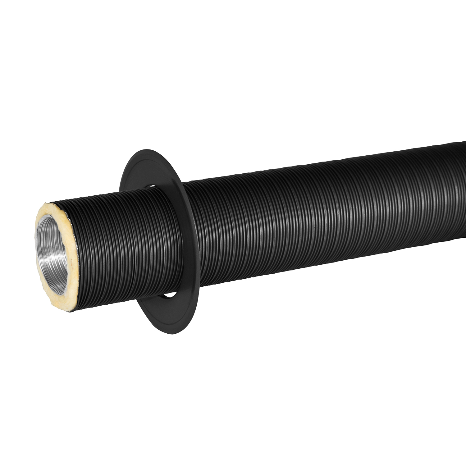 Rosace pour Therm Flex noir isolé Ø 125 mm pour raccordement d'air extérieur