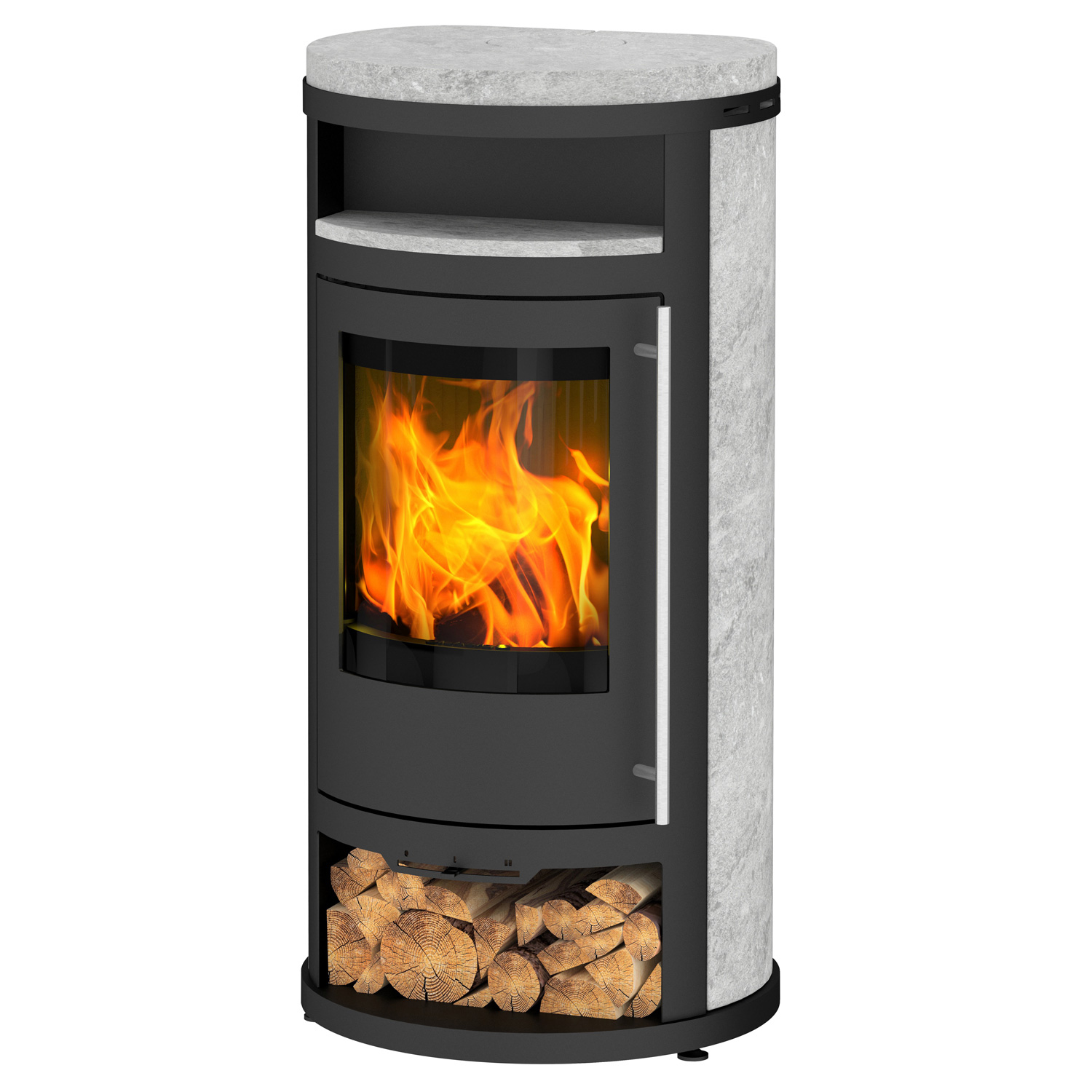 Olsberg Salado Compact Kaminofen Naturstein Serpentin