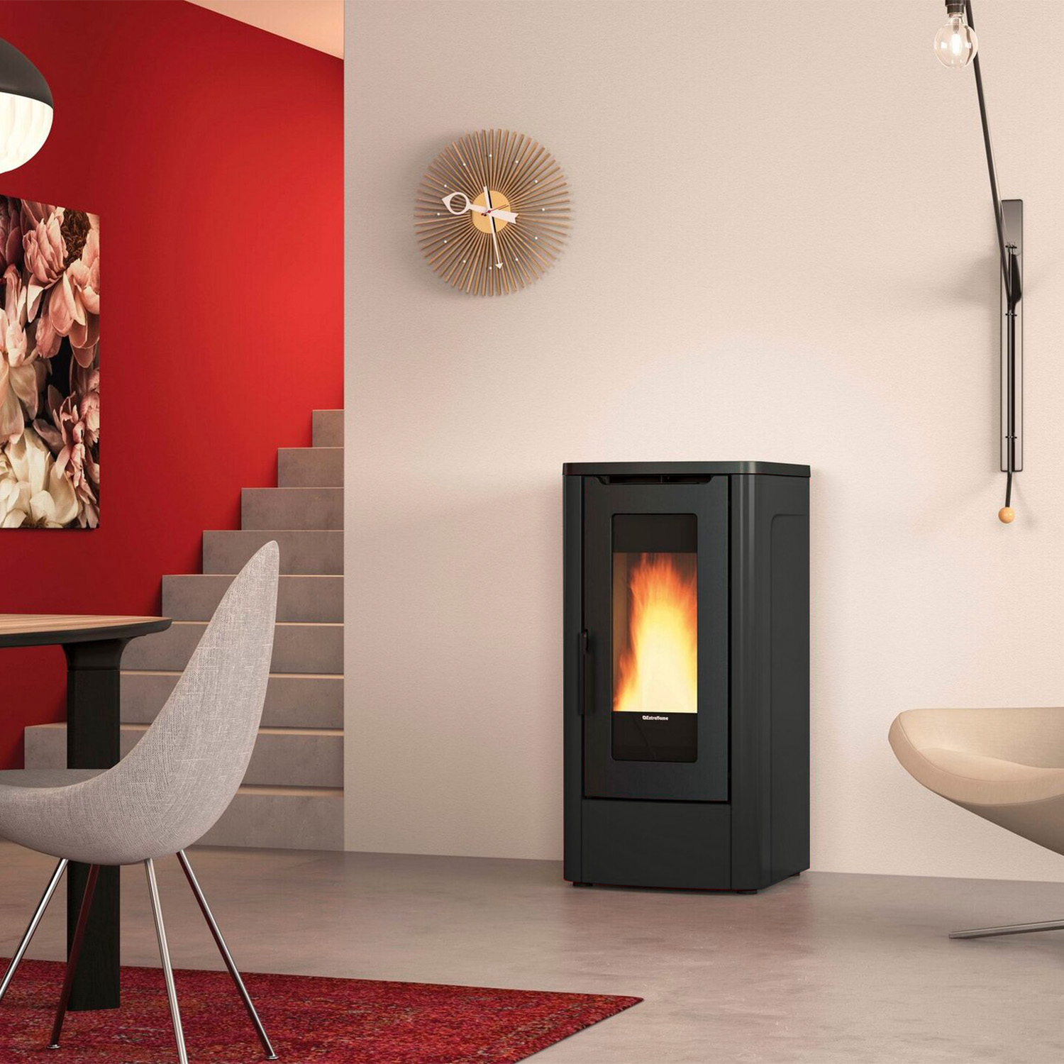 Extraflame Dahiana AD Pelletofen Traditional Line schwarz