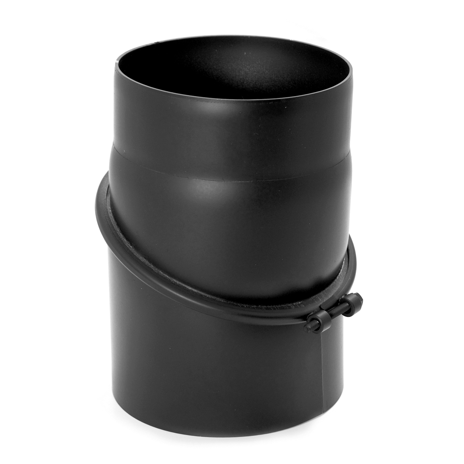 Raik Basic Rauchrohrbogen 160mm schwarz 0–45° ohne Tür für Rauchrohr / Ofenrohr