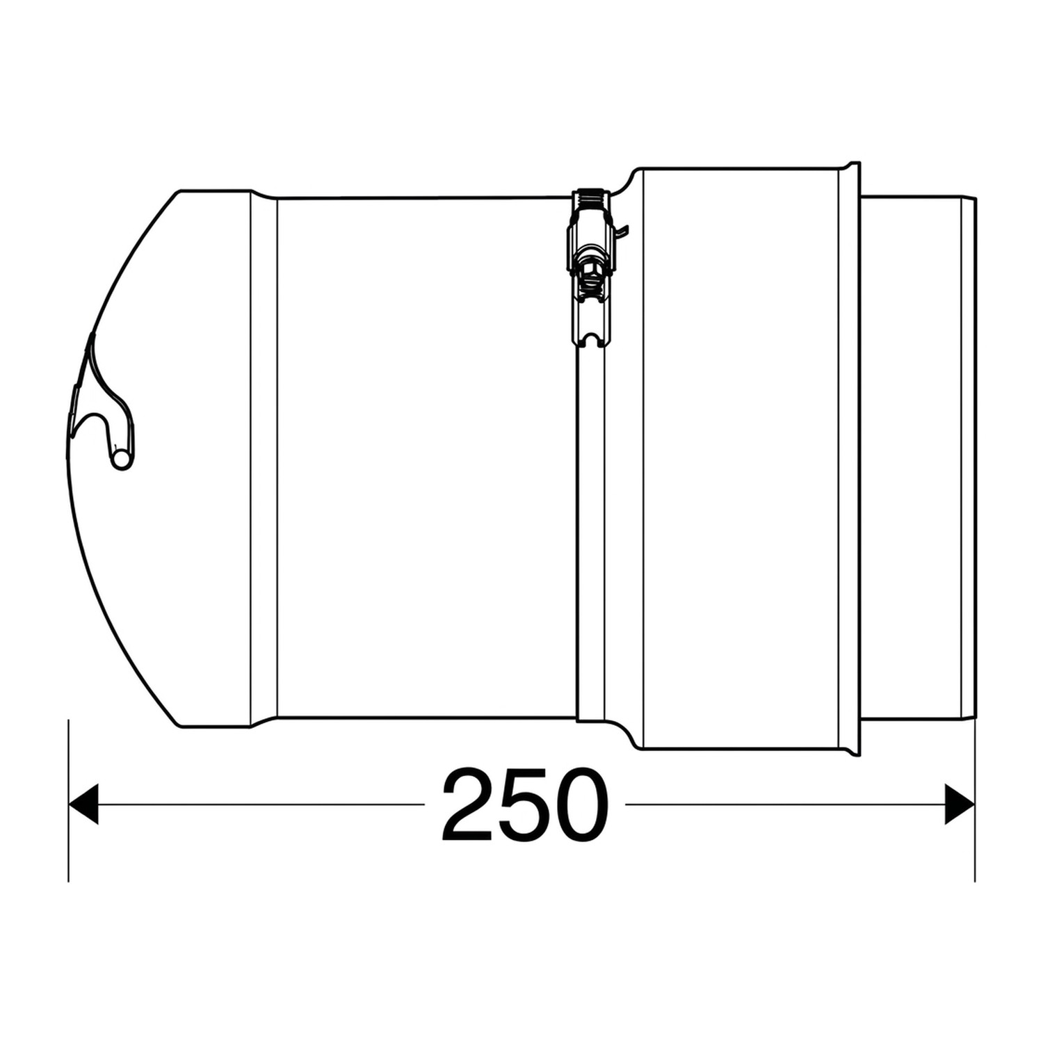 Schiedel Anschlussfutter eingesteckt Ø 150 mm für PPL Ø 130 mm