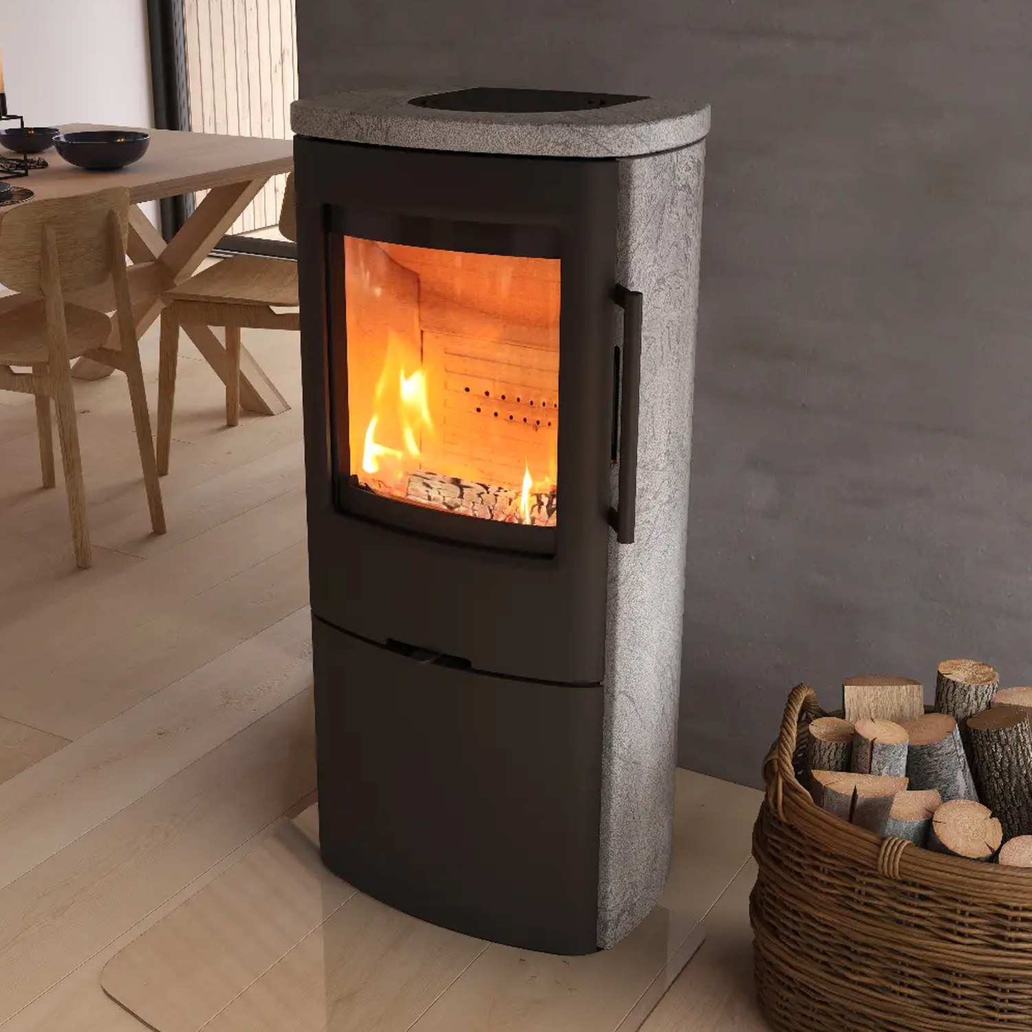 TermaTech TT44HSCG Kaminofen TermaStone Grey