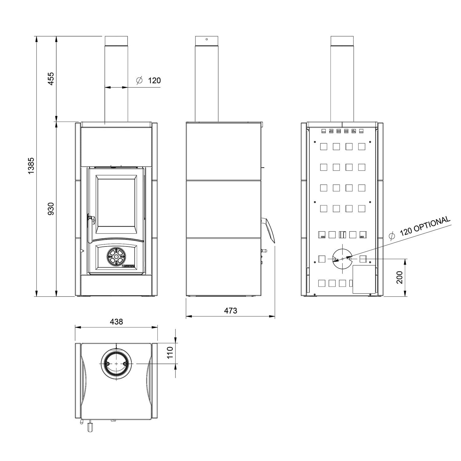 La Nordica Asia 5.0 poêle à bois Vulkangrau