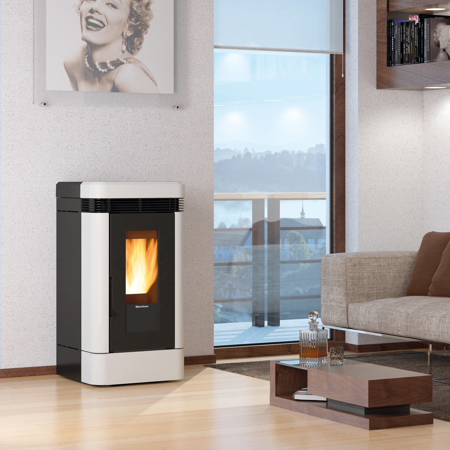 Extraflame LUCIA PLUS.16 - Blanc Poêle à granulés