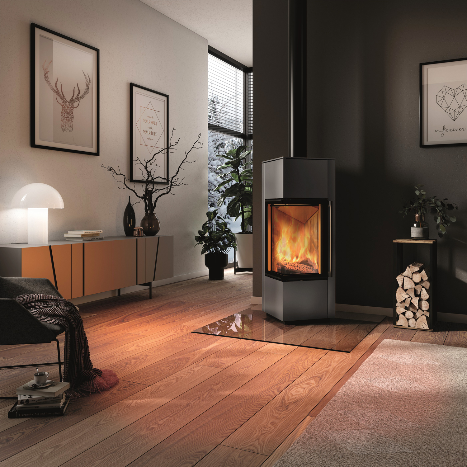 Spartherm Piko S RLU Kaminofen Titan