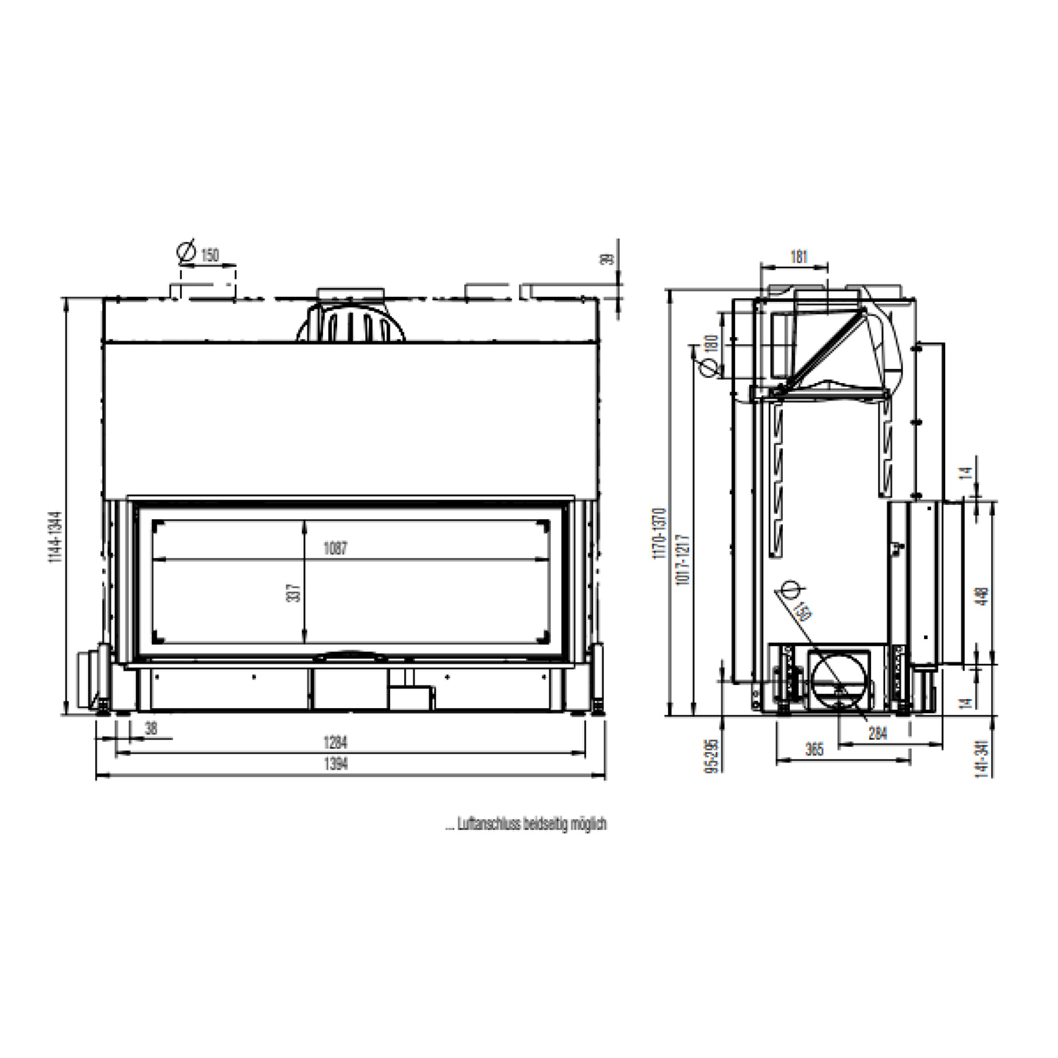 Austroflamm 120x45S 2.0 Kamineinsatz
