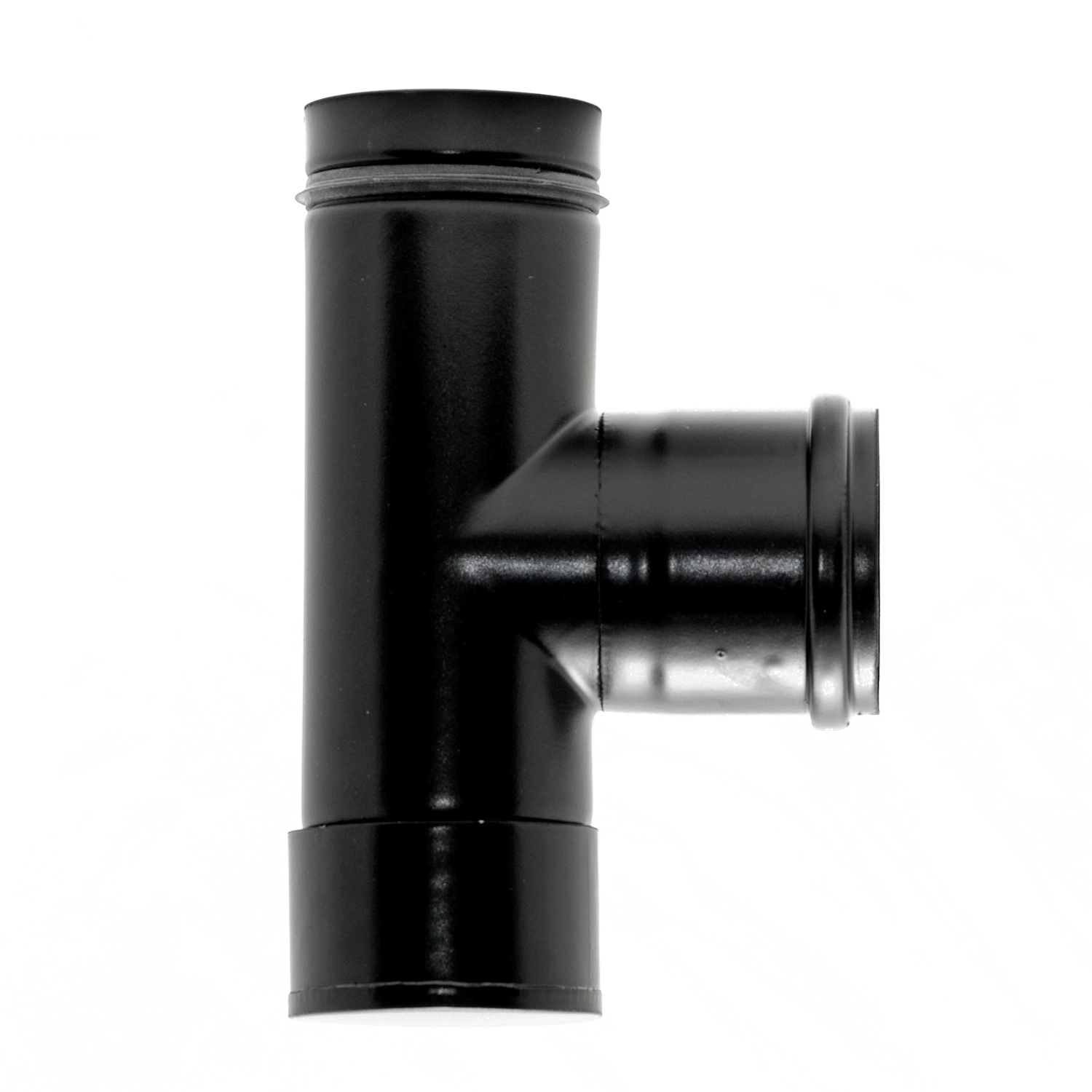 Raik Pelletrohr / Ofenrohr 100mm - Kapselknie (T-Stück) schwarz