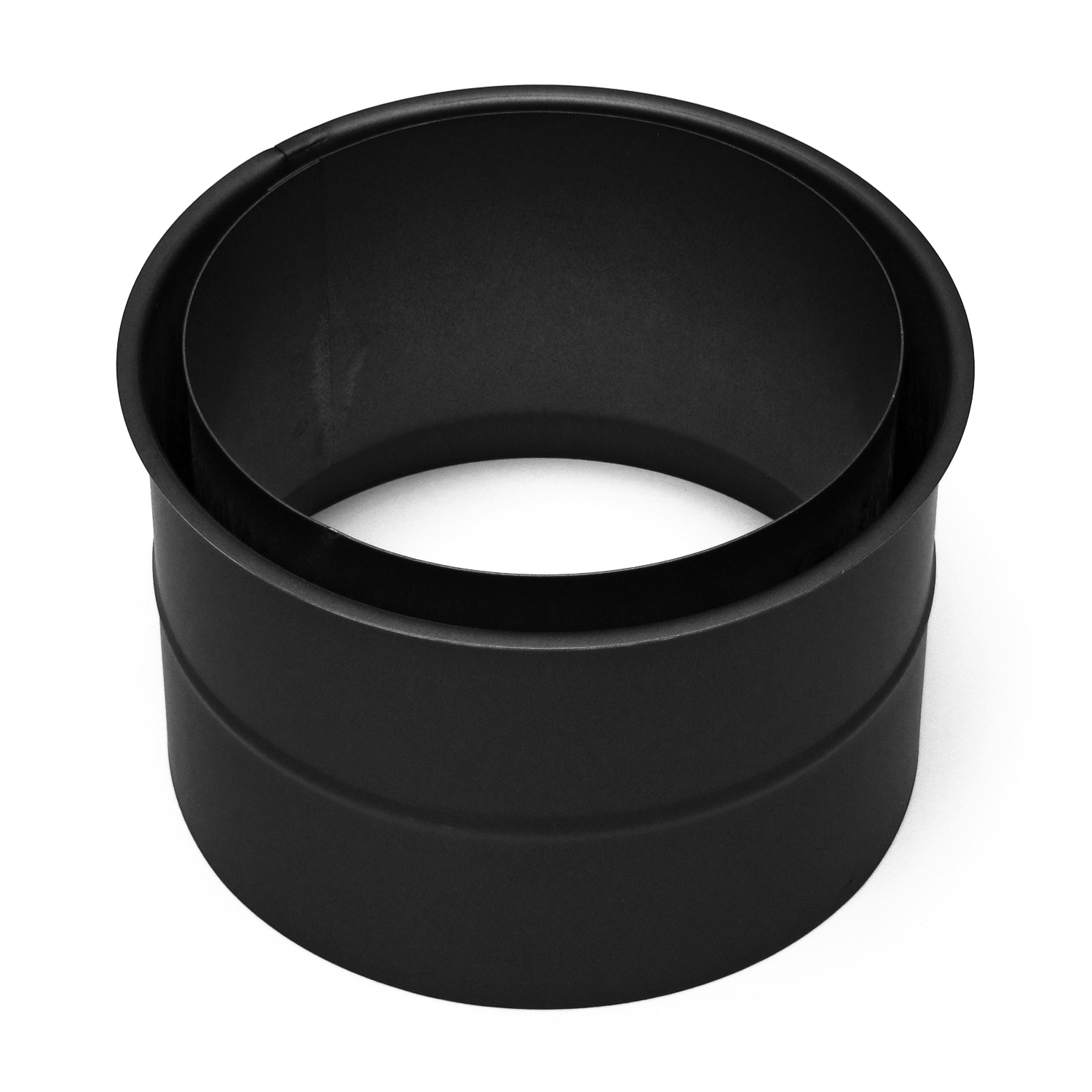 Raik Basic douille double paroi 130mm noire pour tuyau de fumée / conduit de fumée